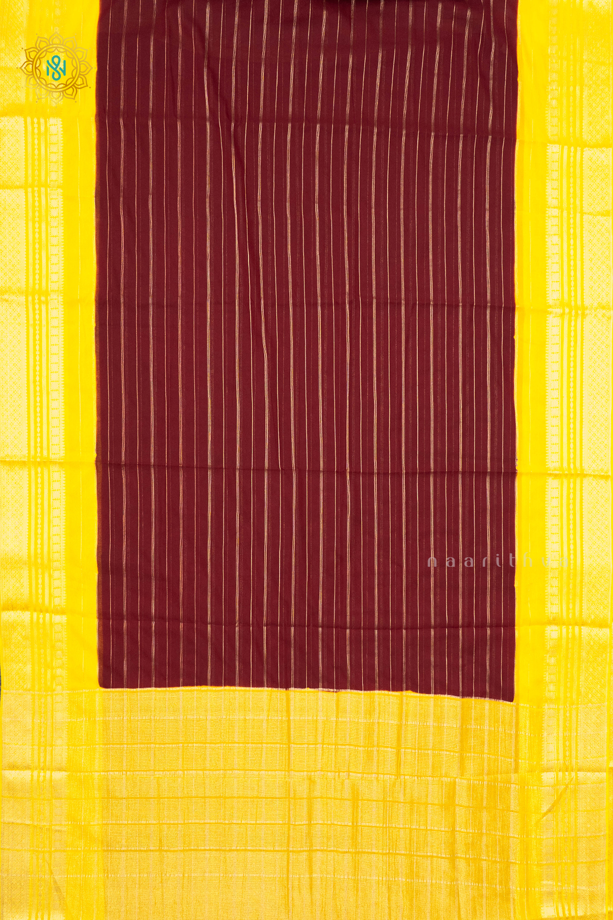 BROWN WITH YELLOW - SEMI GEORGETTE