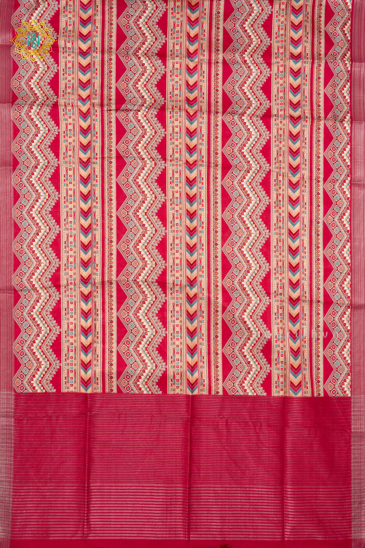 PINKISH RED - SEMI TUSSAR SILK