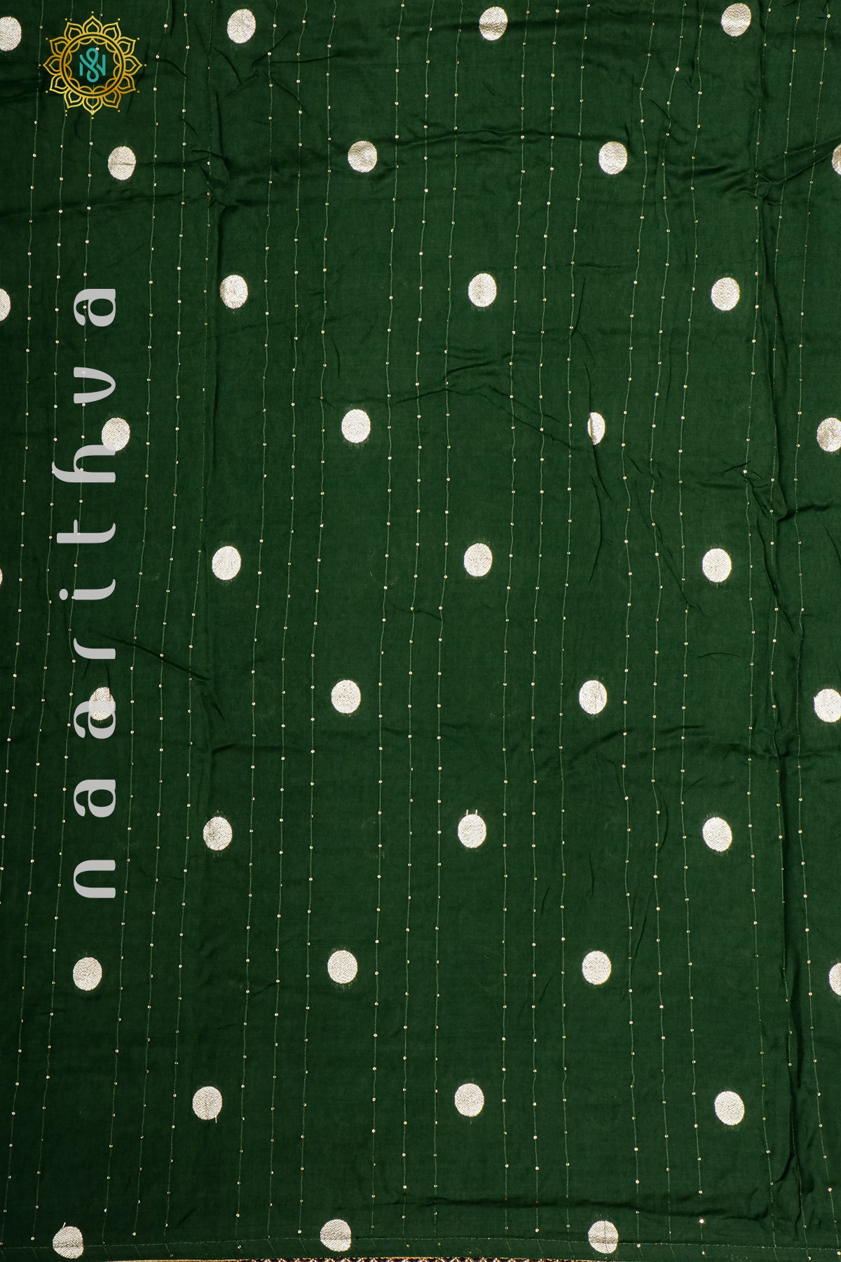 BOTTLE GREEN WITH LIGHT GREEN - DOLA SILK