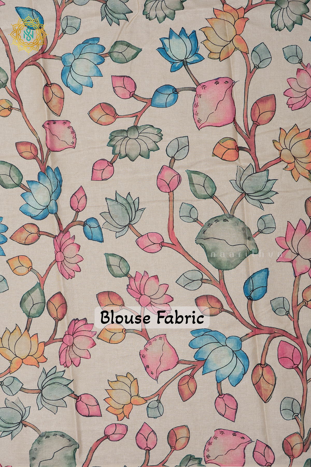 OFF WHITE - CHANDERI COTTON WITH APPLIQUE WORK