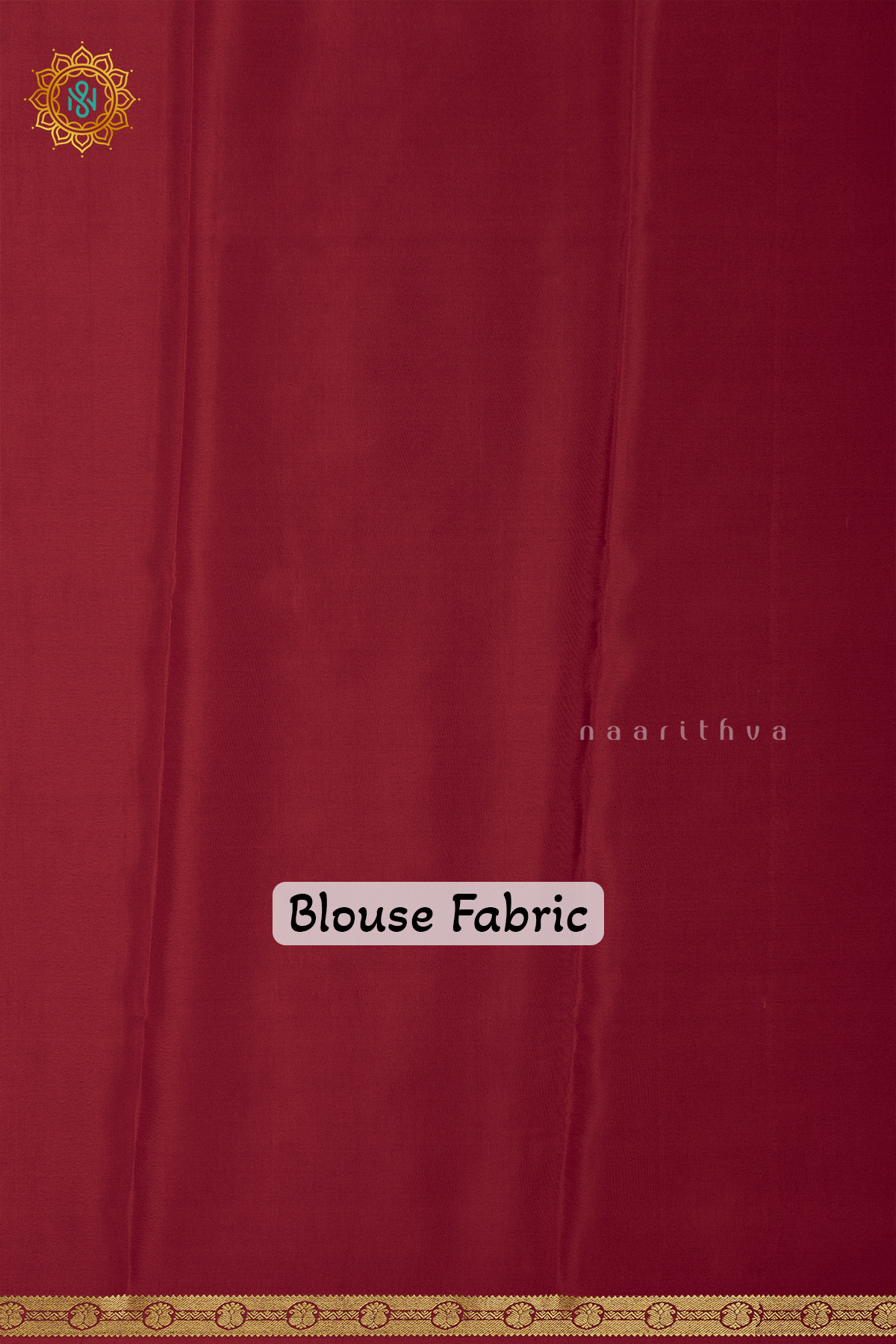 LIGHT BISCUIT WITH RED - PURE MYSORE CREPE SILK