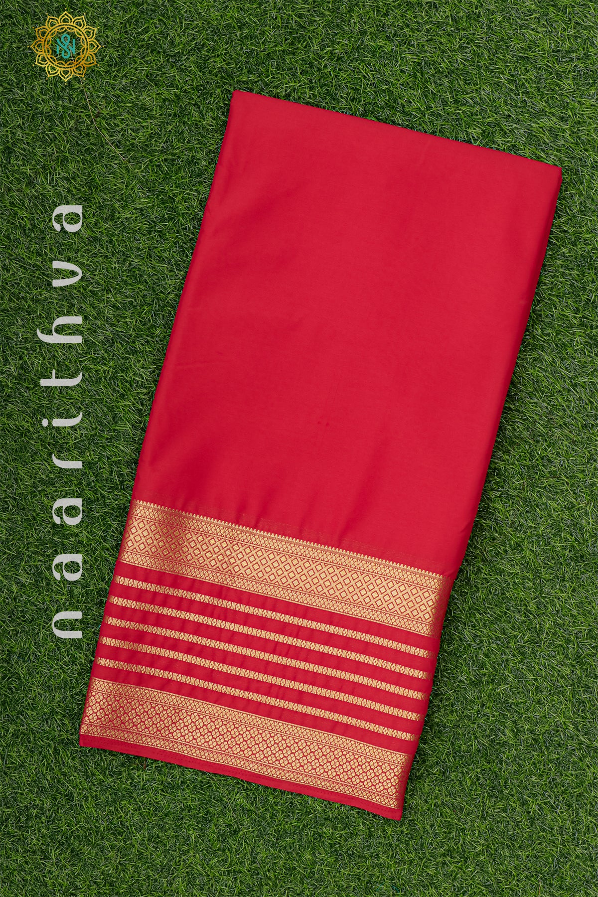 RED - SEMI MYSORE CREPE SILK