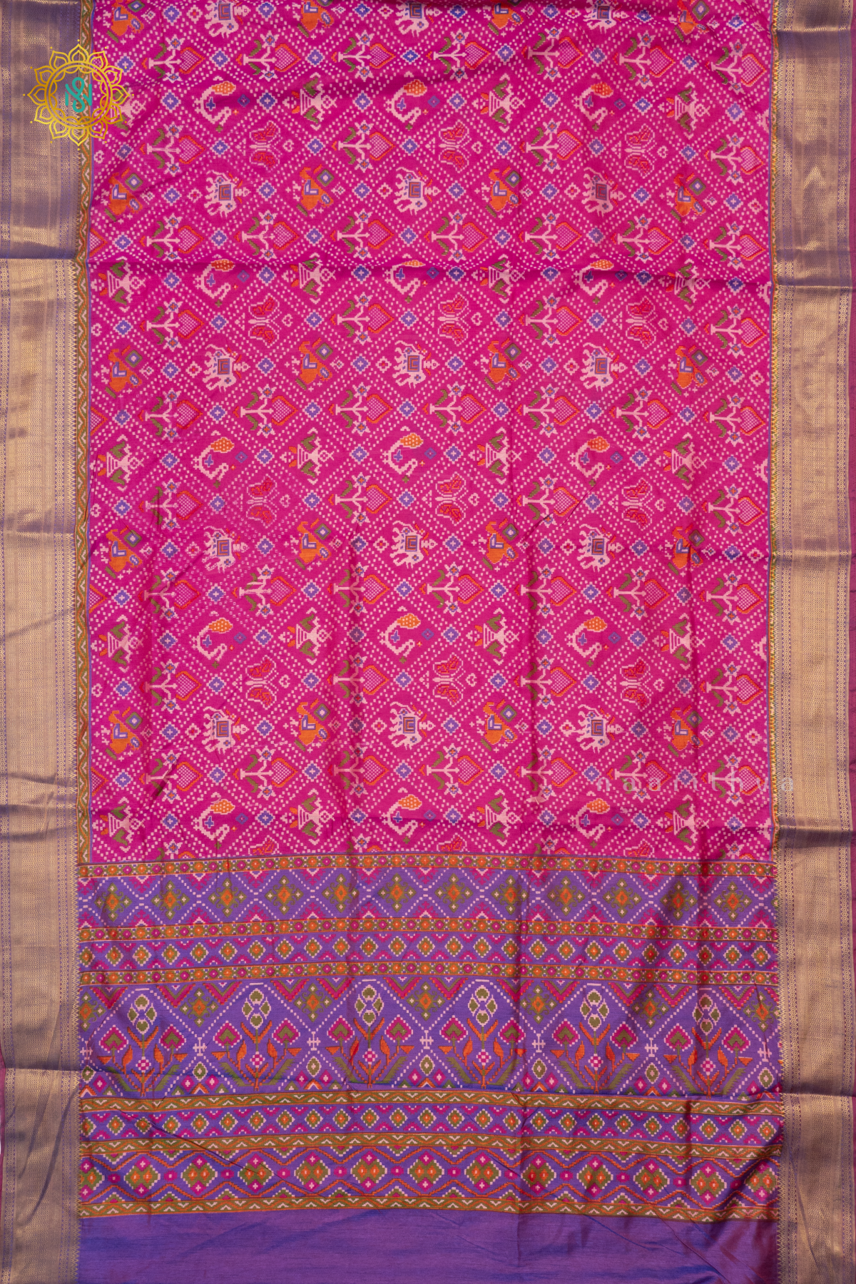 PINK WITH PURPLE - SEMI PATOLA SILK