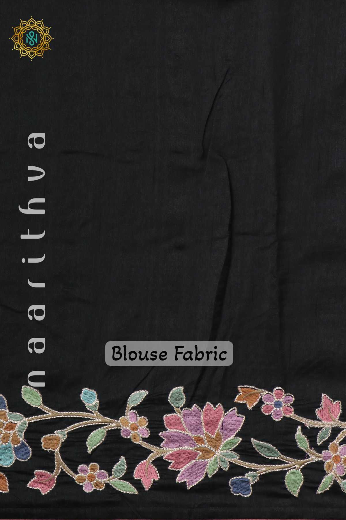 BLACK - SEMI TUSSAR SILK