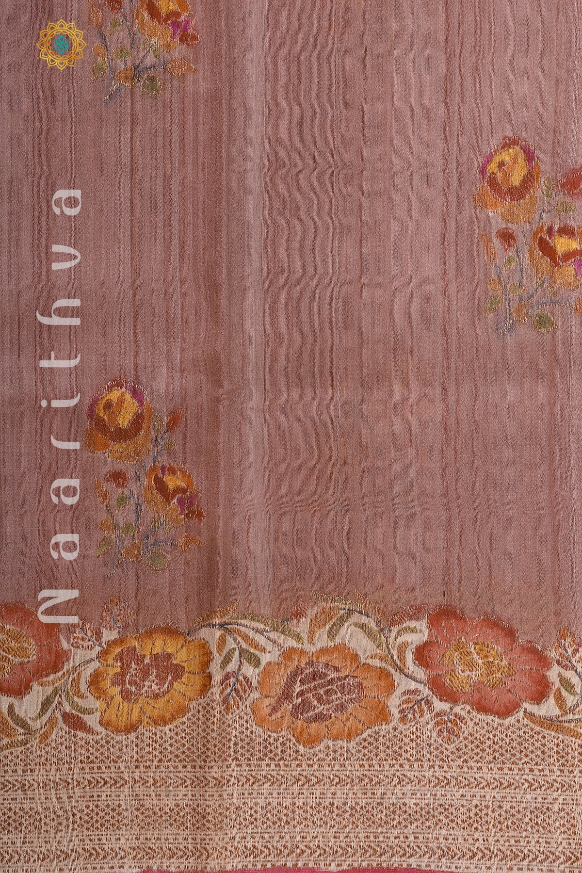 MAUVE - PURE HANDLOOM TUSSAR SILK