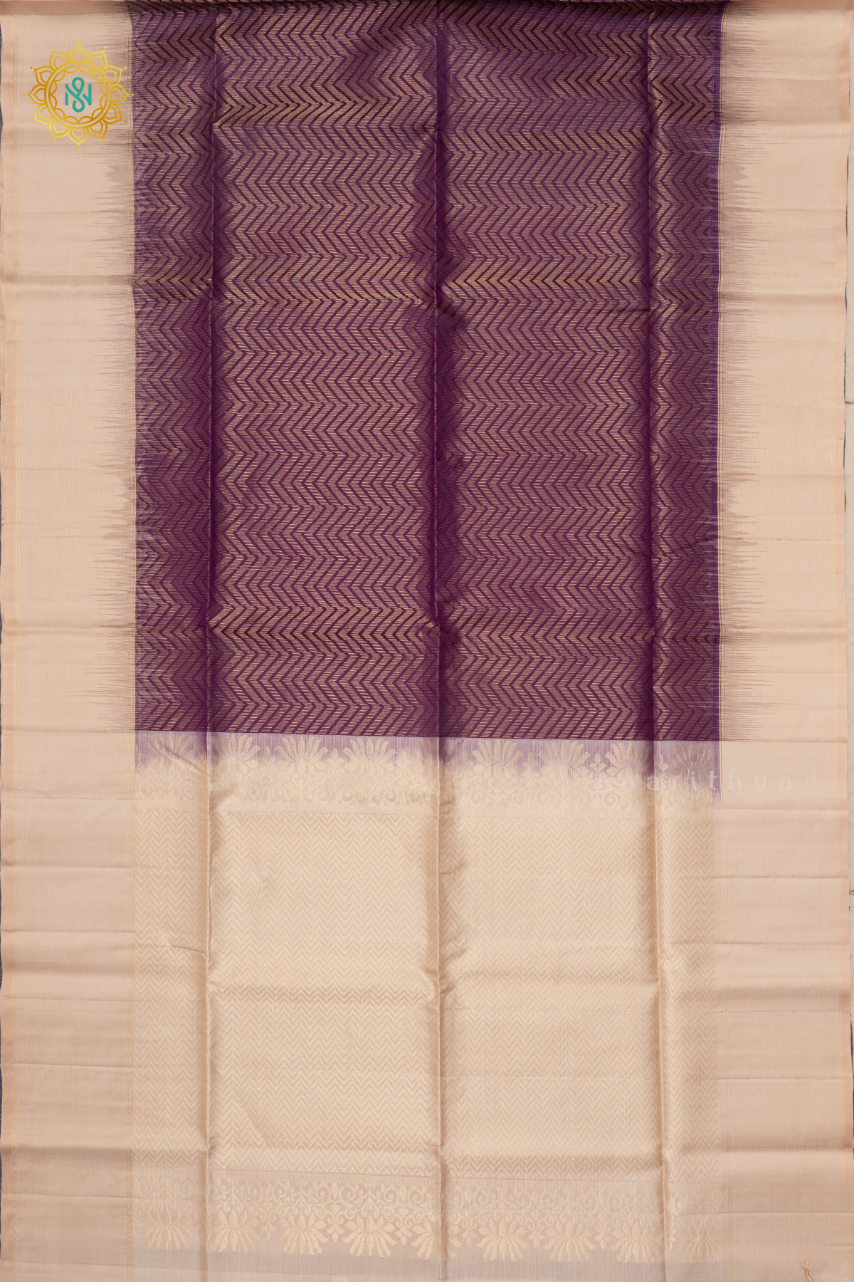 WINE WITH OFF WHITE - PURE KANJIVARAM SOFT SILK