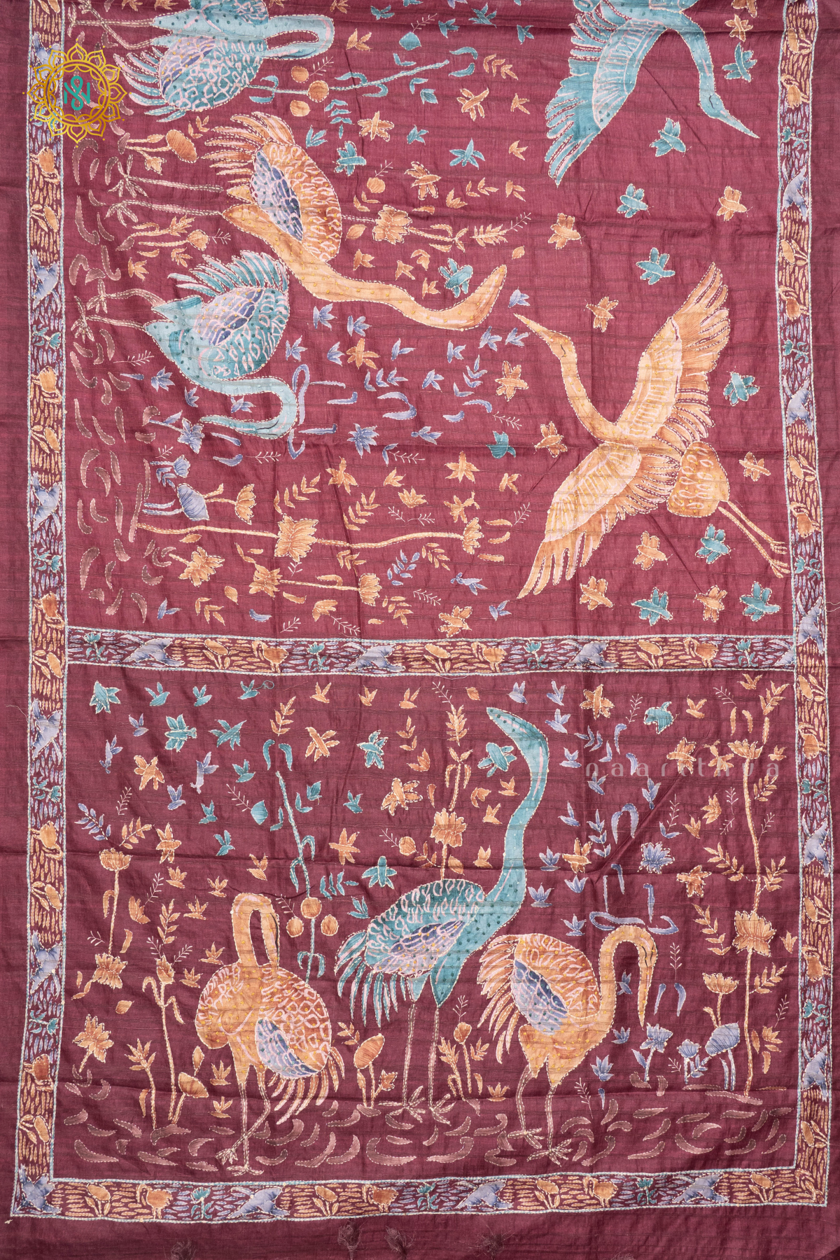 MAROON - KOTHA TUSSAR WITH KATHA WORK