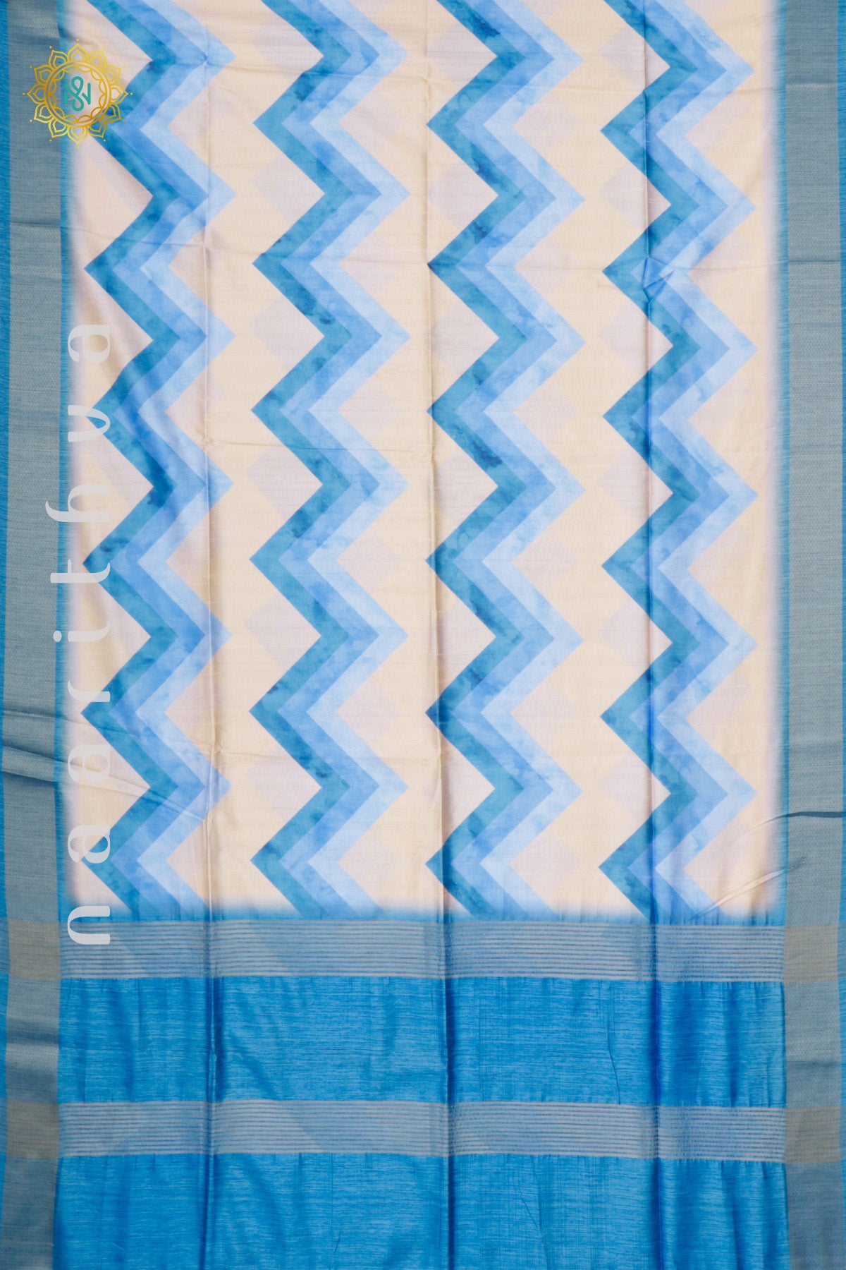 WHITE WITH BLUE - SEMI TUSSAR