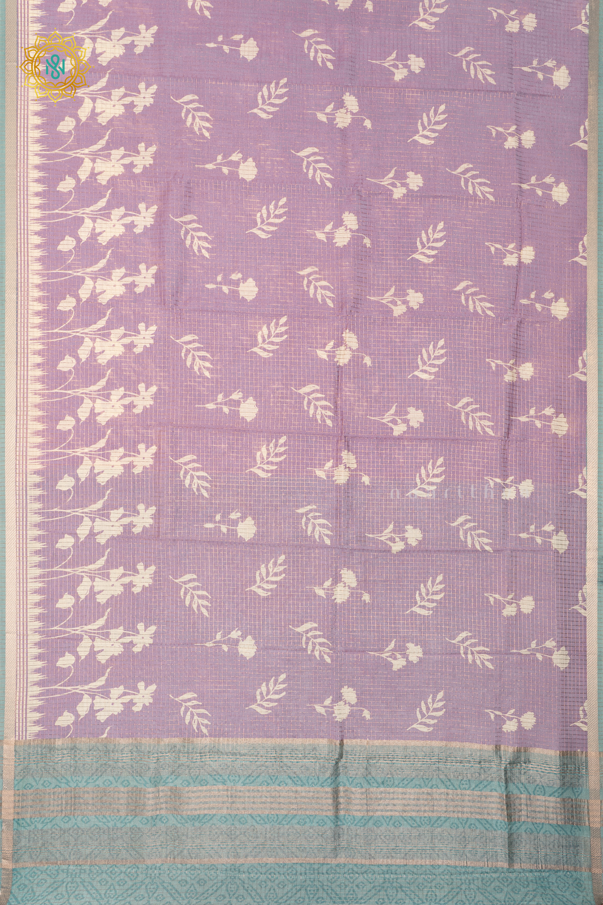 LAVENDER WITH AQUA BLUE - BUTTER CREPE
