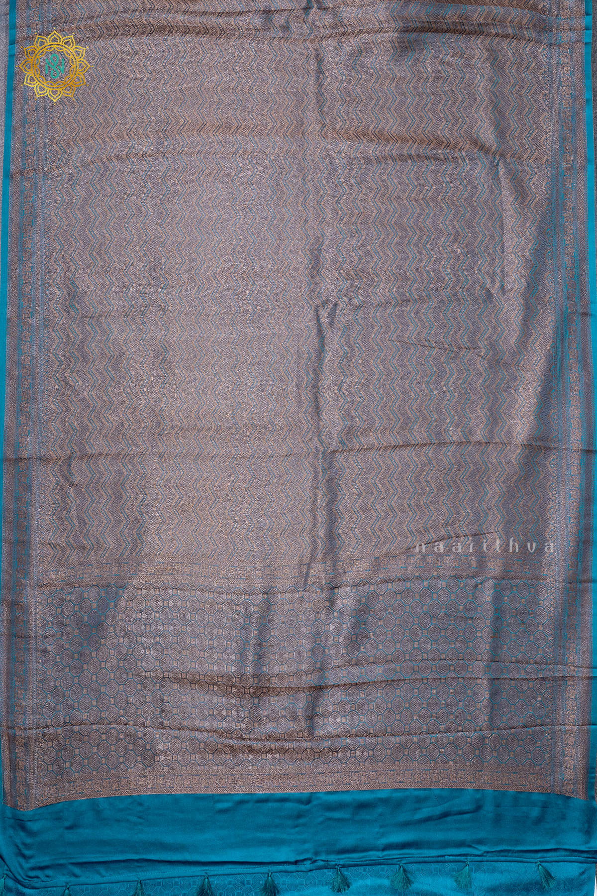 TEAL BLUE - SATIN BANARASI