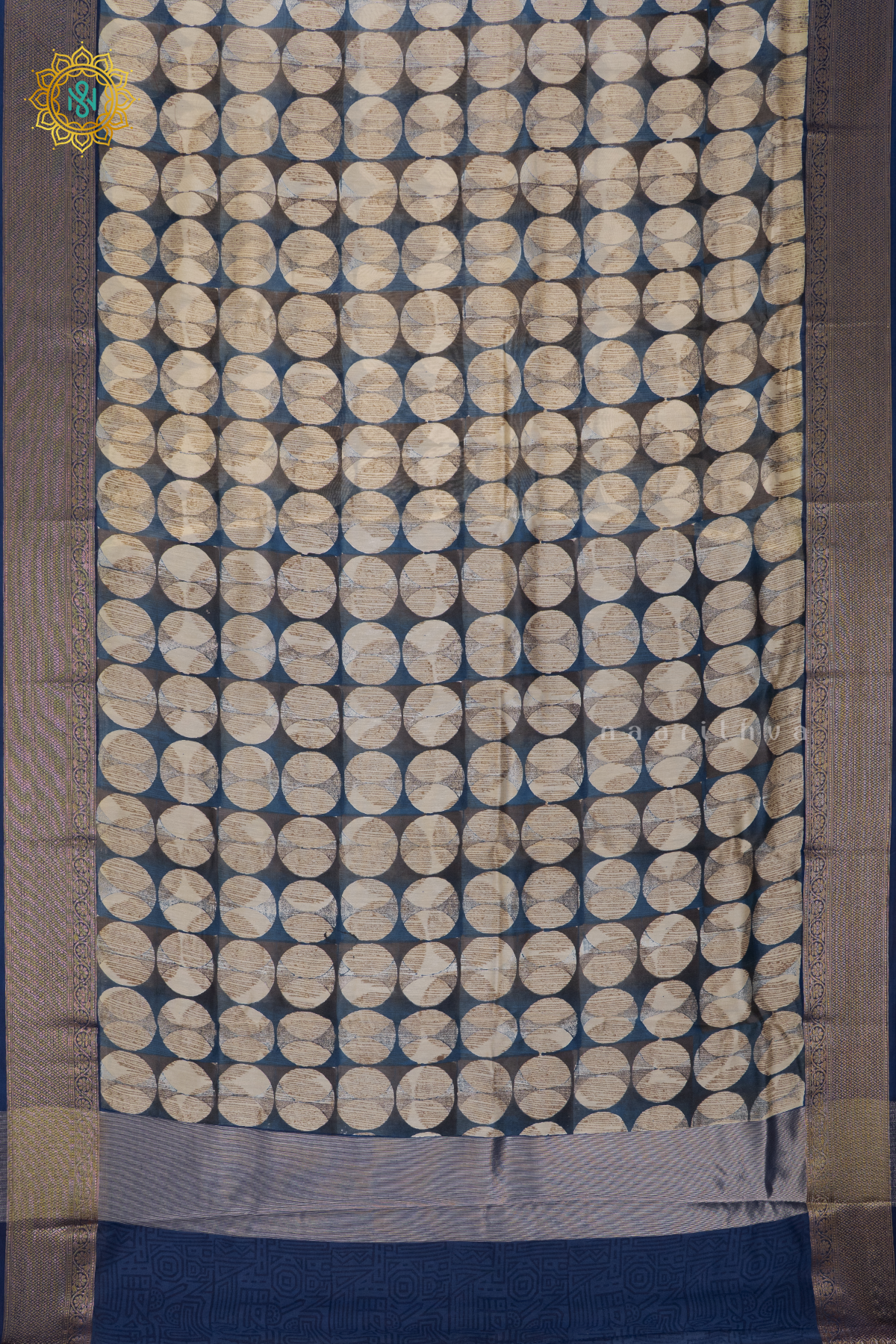 TEAL BLUE - CHANDERI SILK COTTON