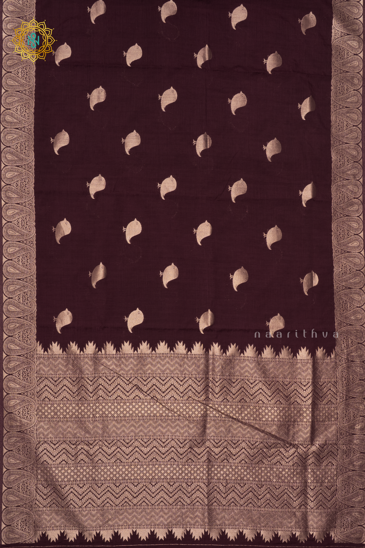 DEEP WINE - CHANDERI SILK COTTON