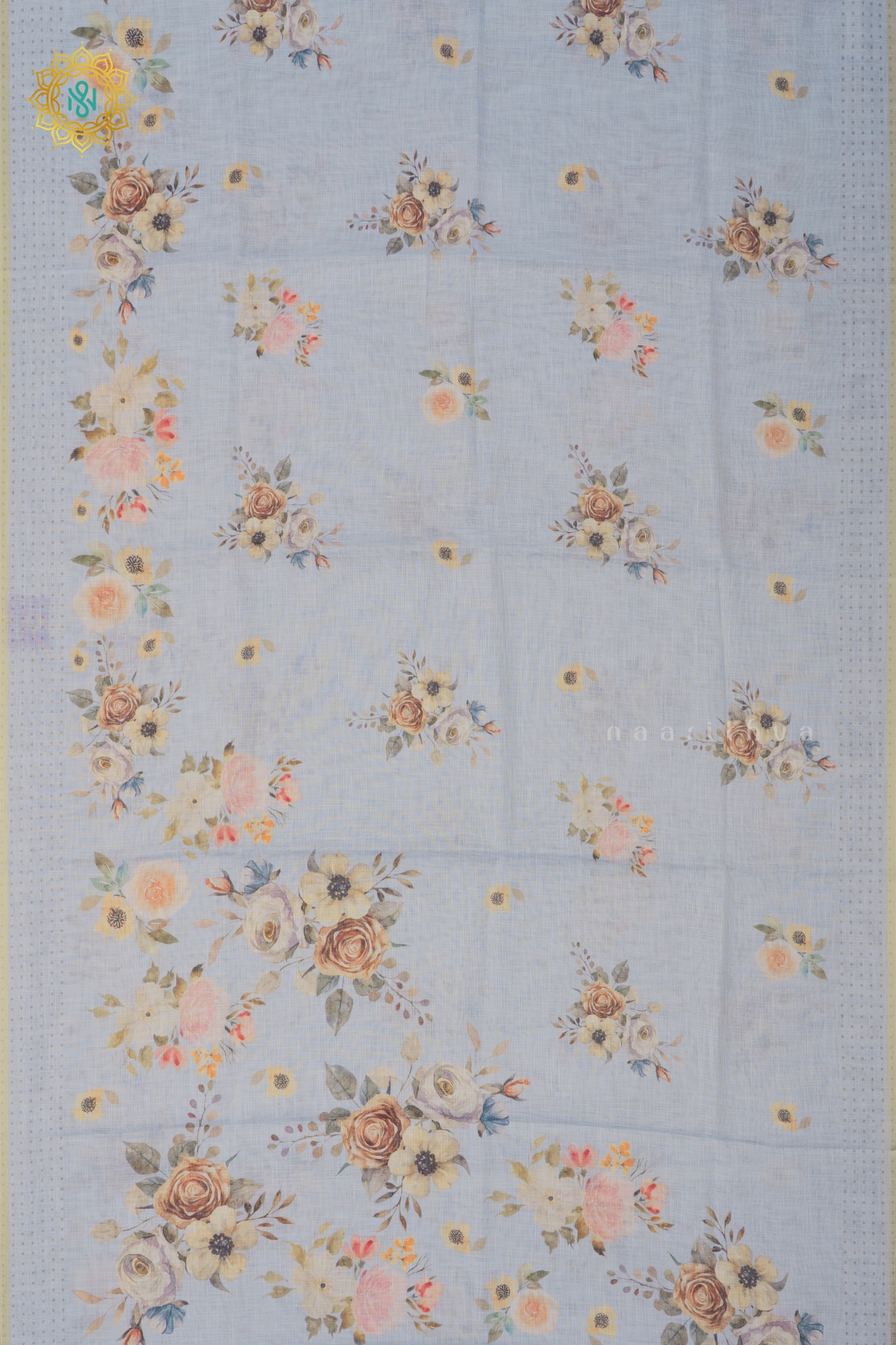 AQUA BLUE - LINEN BY COTTON