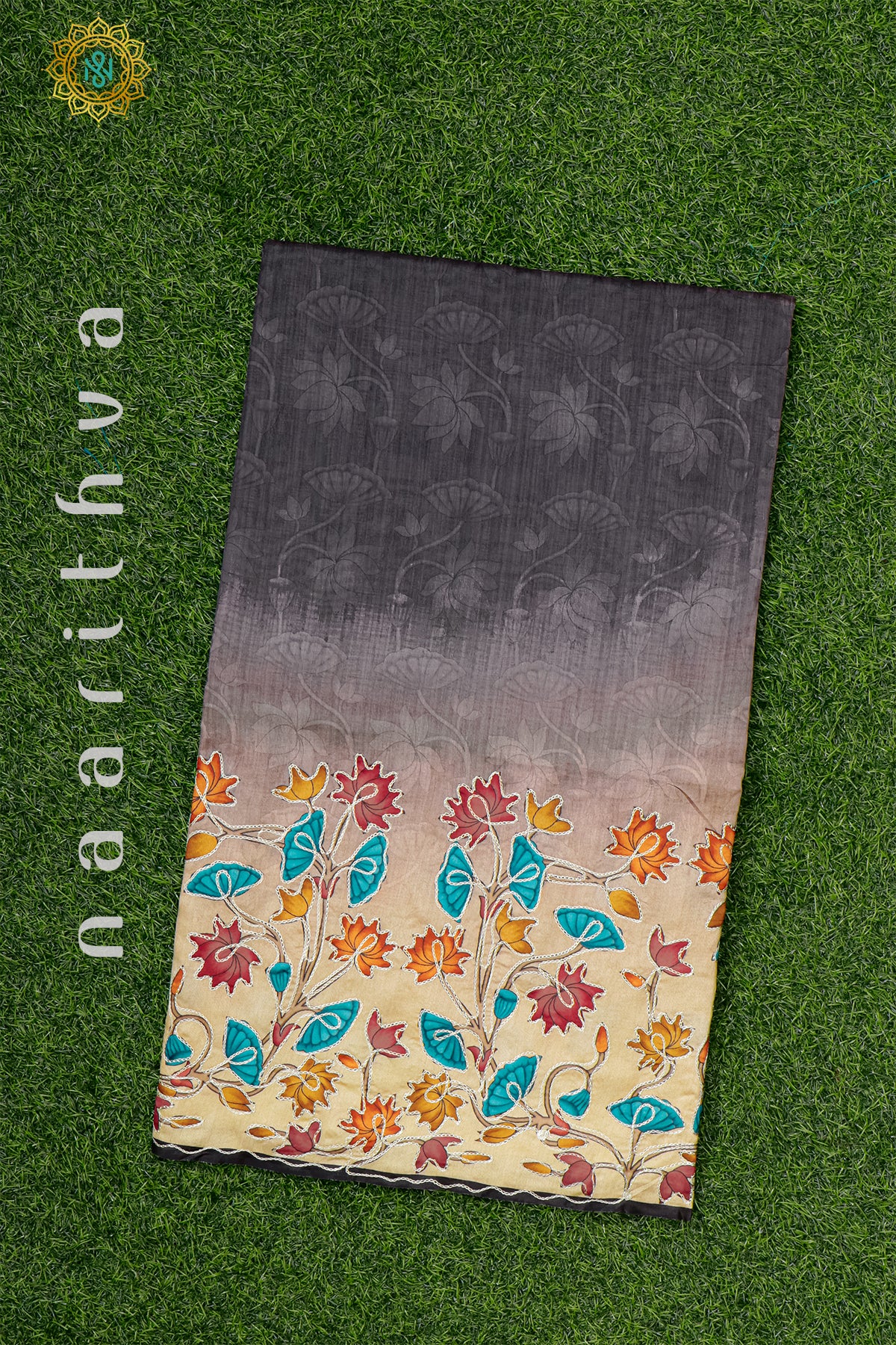 BLACK - SEMI TUSSAR SILK