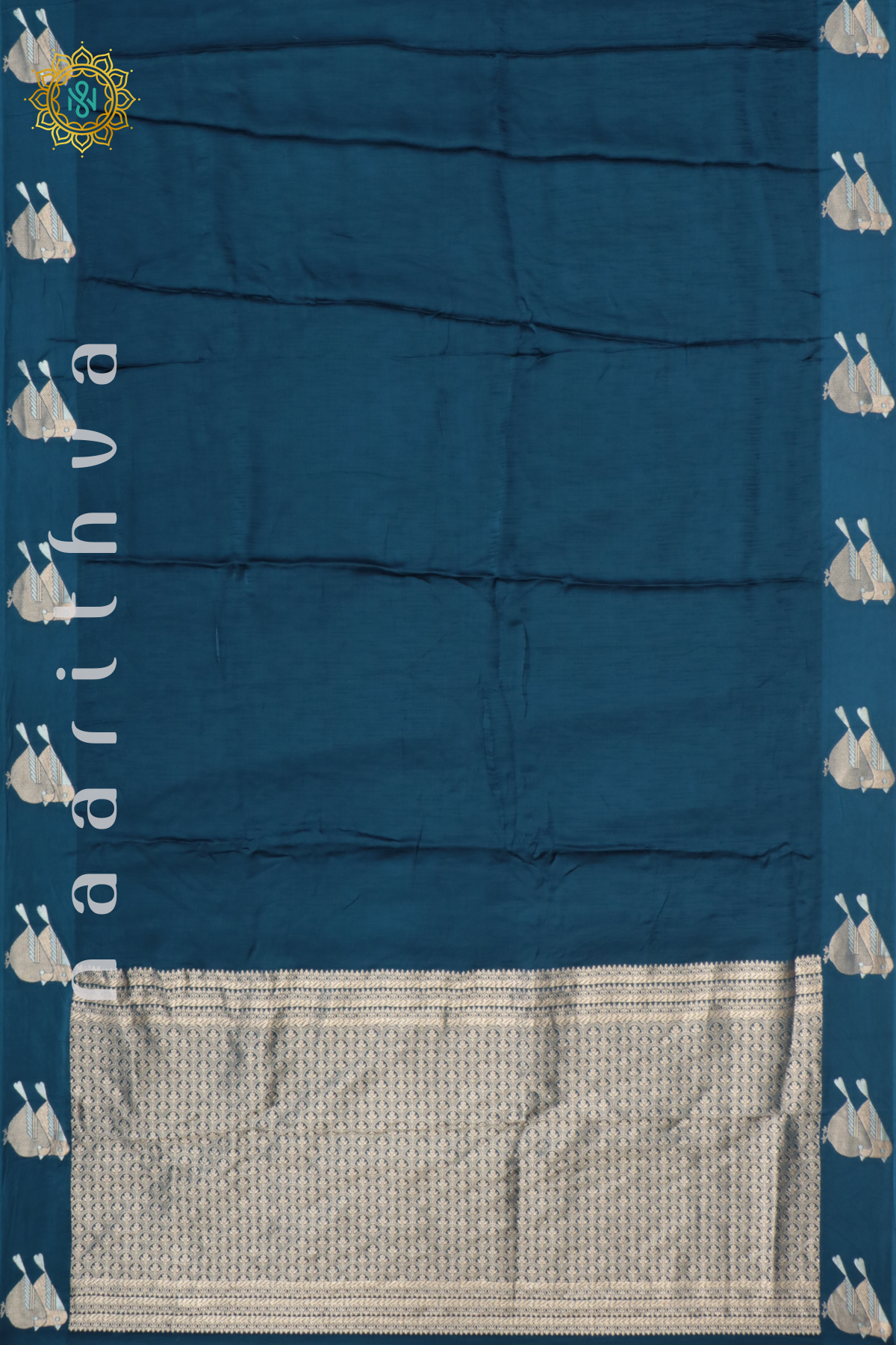 PEACOCK BLUE - SATIN BANARAS