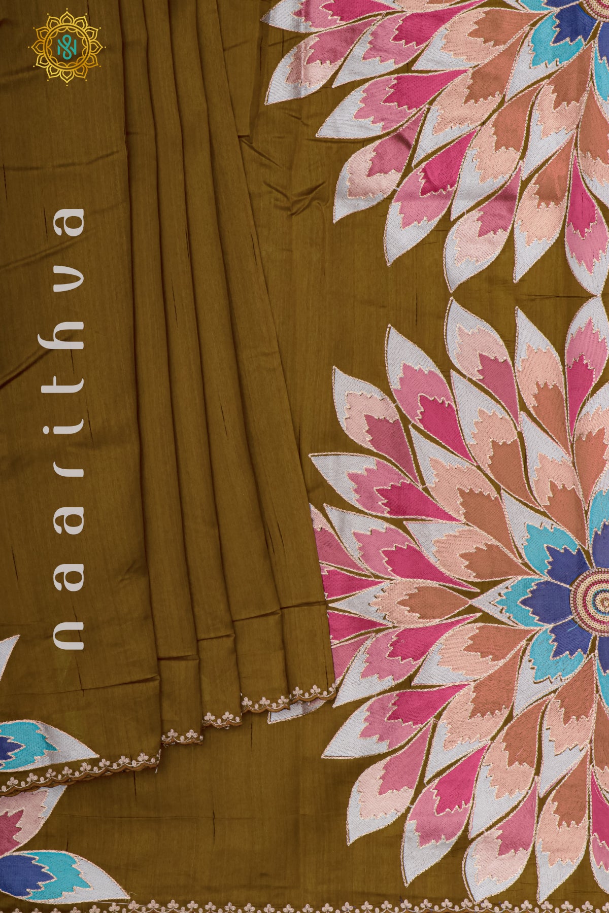MUSTARD - SEMI TUSSAR SILK WITH EMBROIDERY