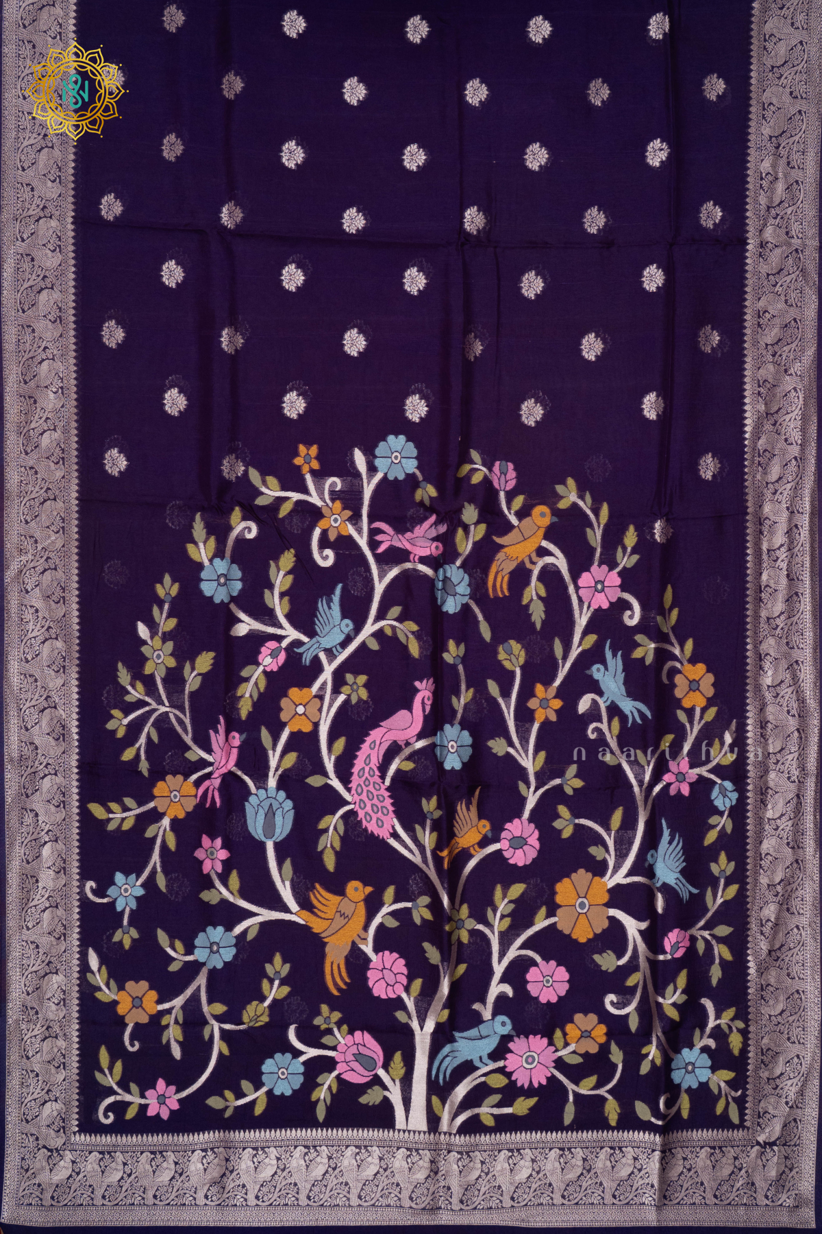 PURPLE - SEMI TUSSAR SILK