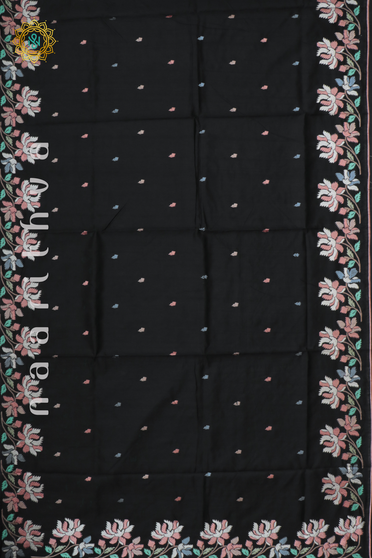 BLACK - SEMI TUSSAR SILK