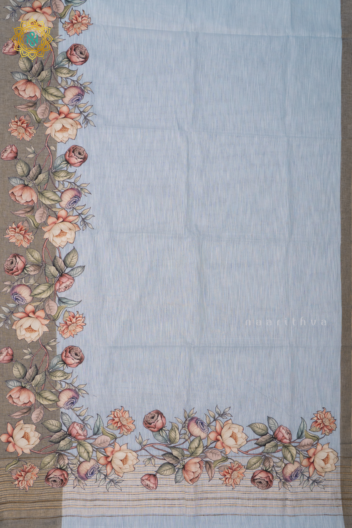 AQUA BLUE - LINEN BY COTTON