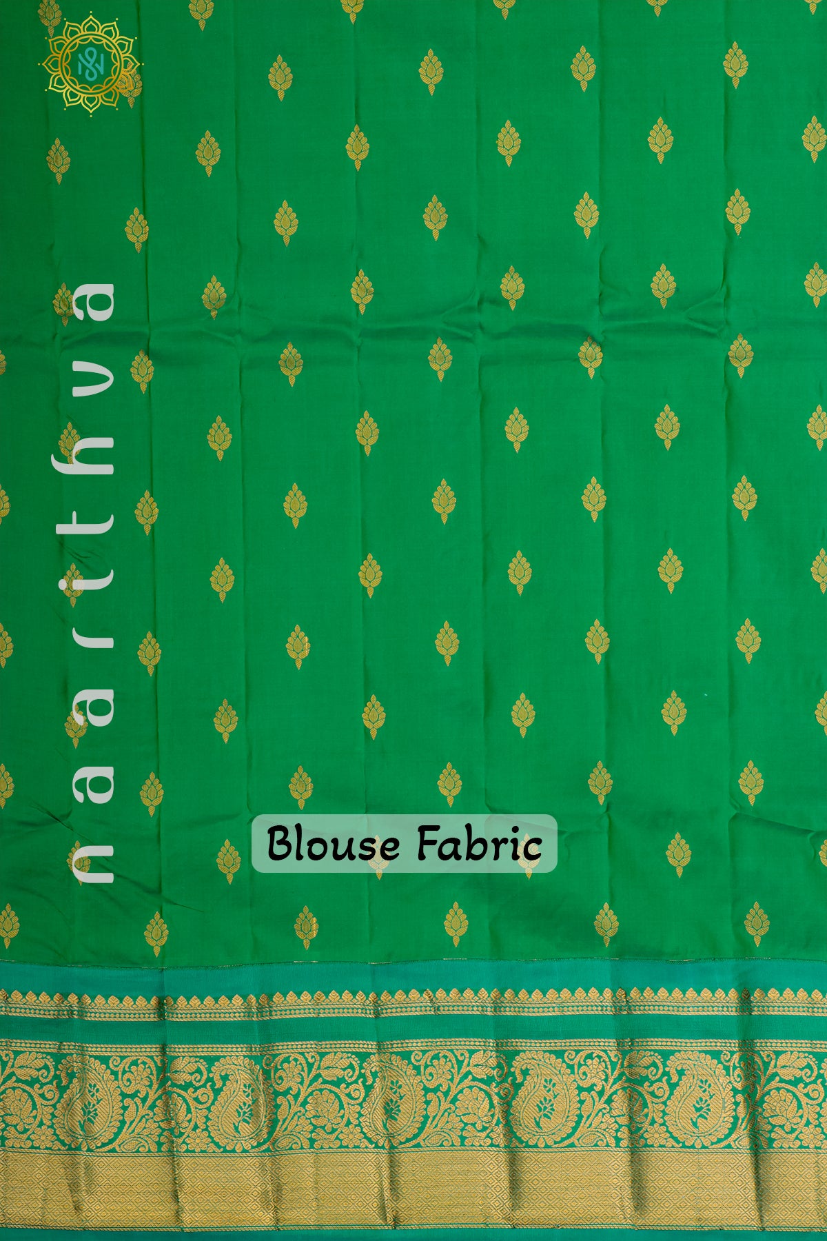 RED WITH GREEN - PURE GADWAL SILK