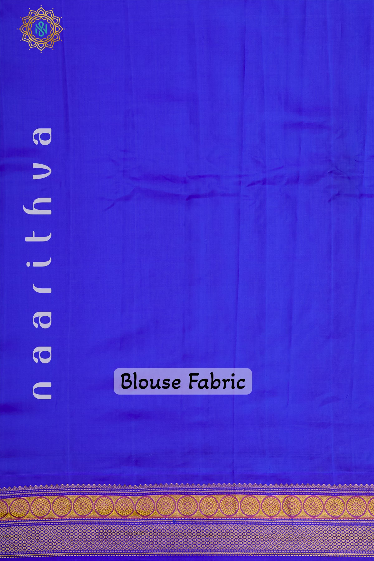 AQUA BLUE WITH BLUE - PURE GADWAL SILK