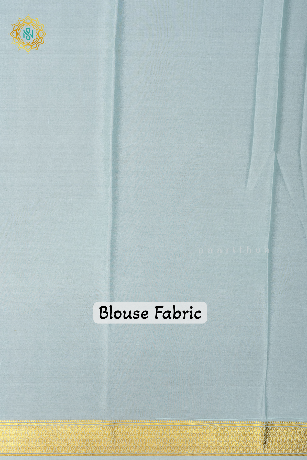 AQUA BLUE - PURE MYSORE CREPE SILK