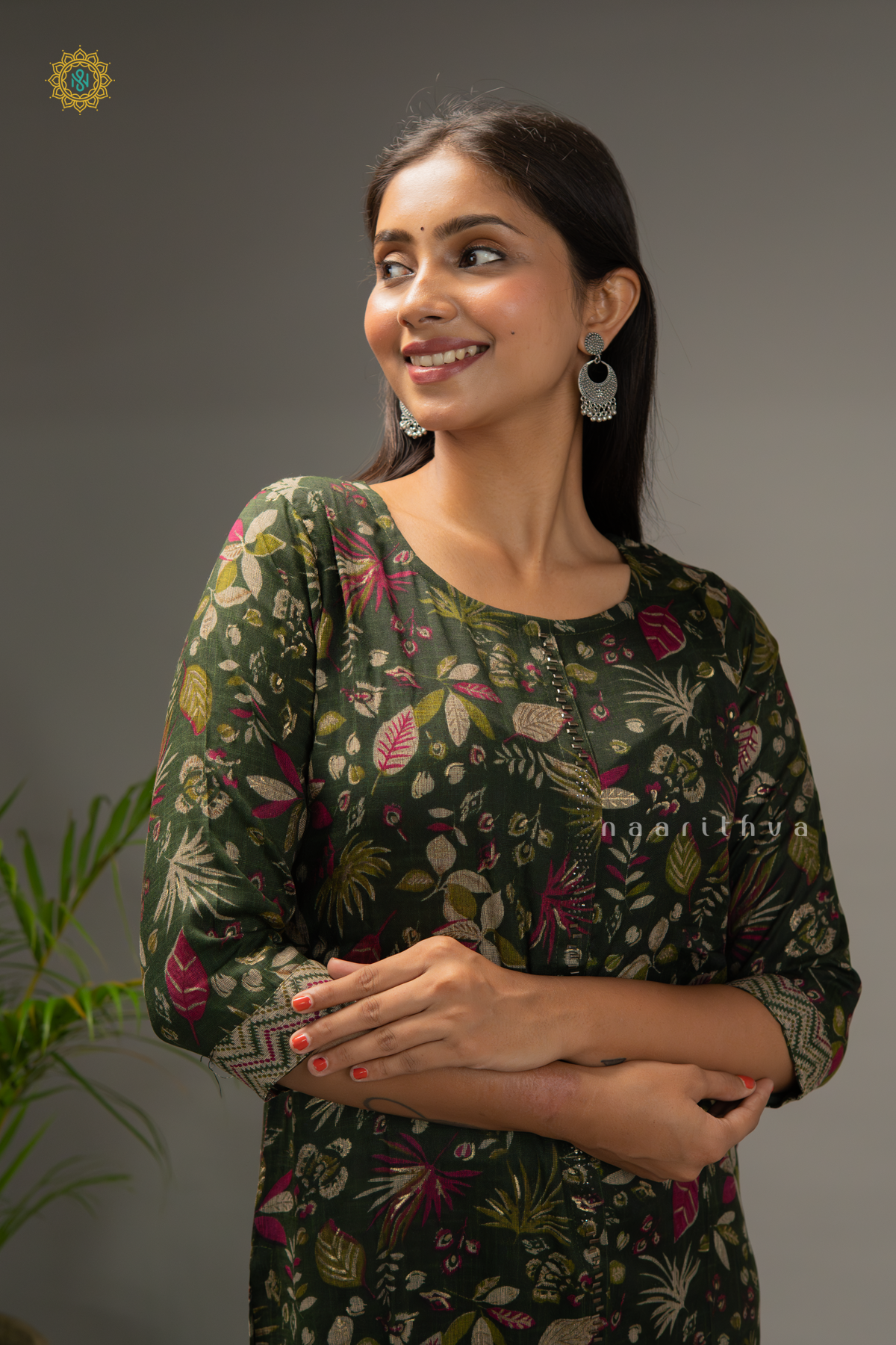 GREEN - COTTON 3PC SALWAR SUIT WITH TOP, BOTTOM & DUPATTA