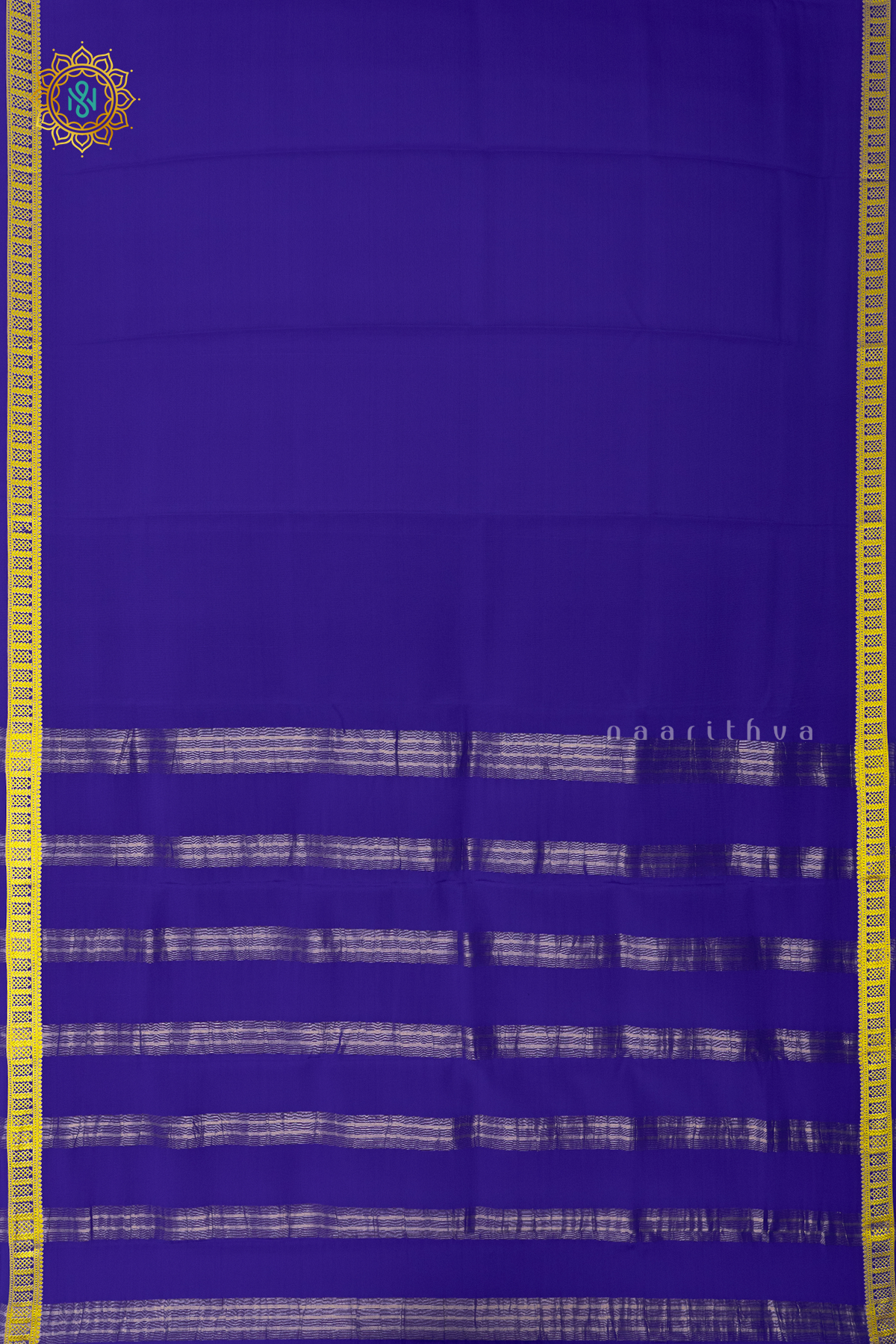 ROYAL BLUE - PURE MYSORE CREPE SILK