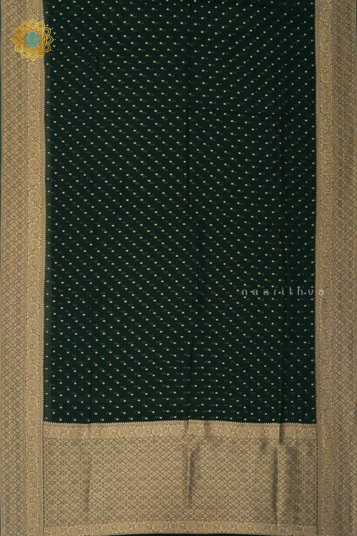 BOTTLE GREEN - SEMI GEORGETTE
