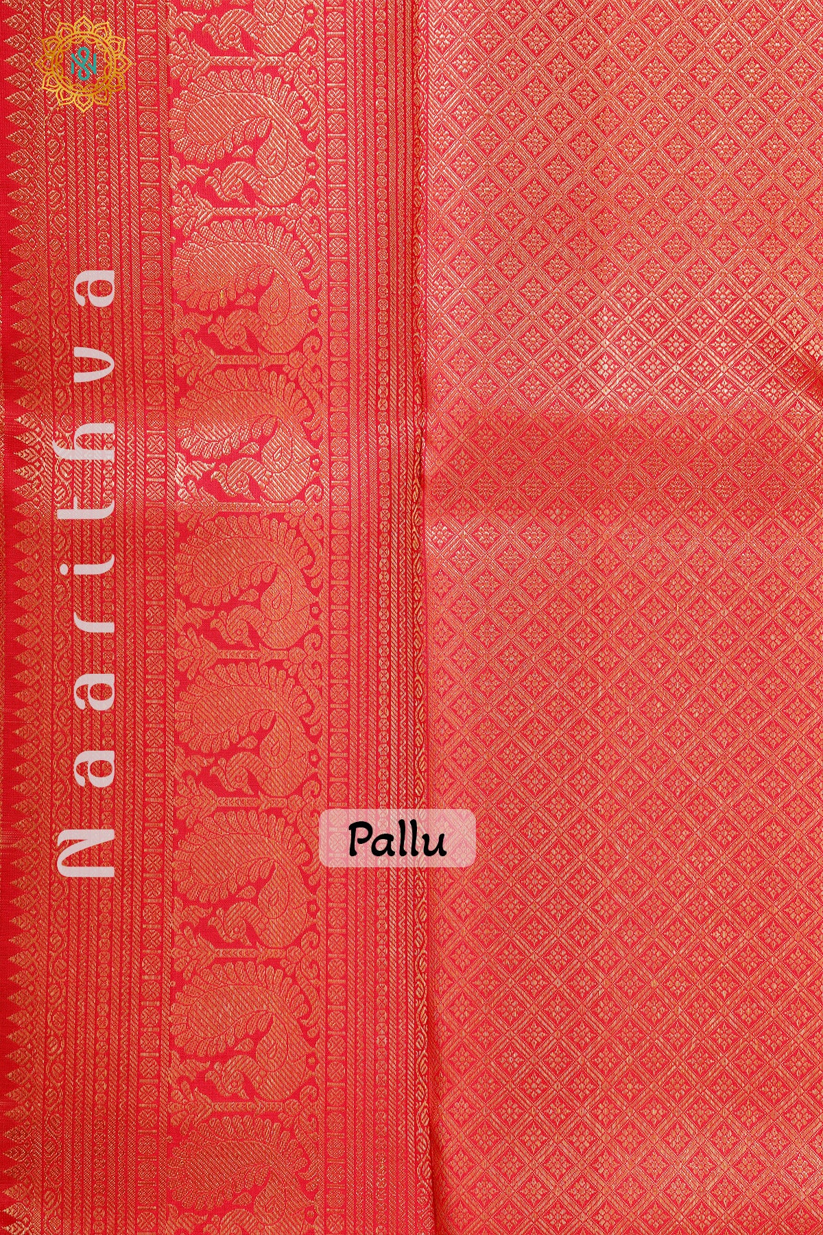 GOLDISH BROWN WITH RED - PURE KANJIVARAM SILK