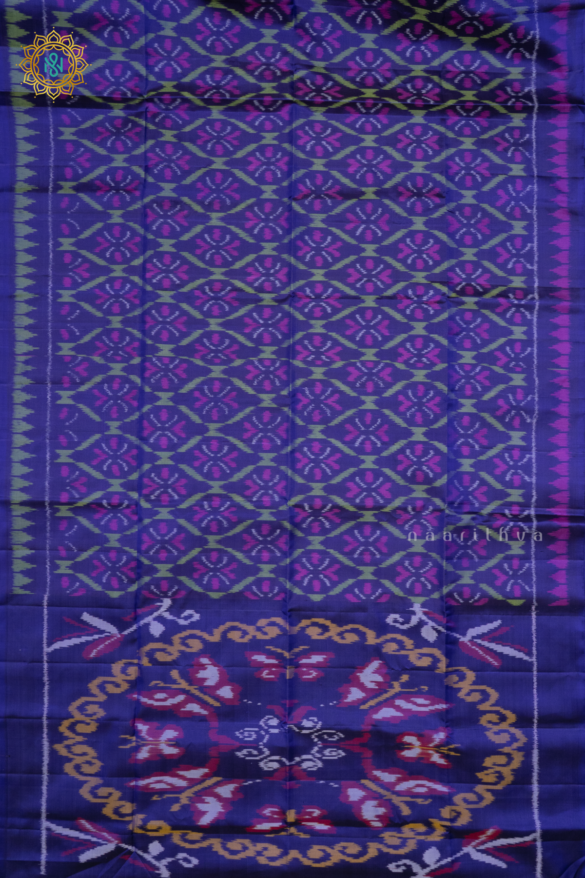BLUE - PURE KANJIVARAM IKAT SOFT SILK