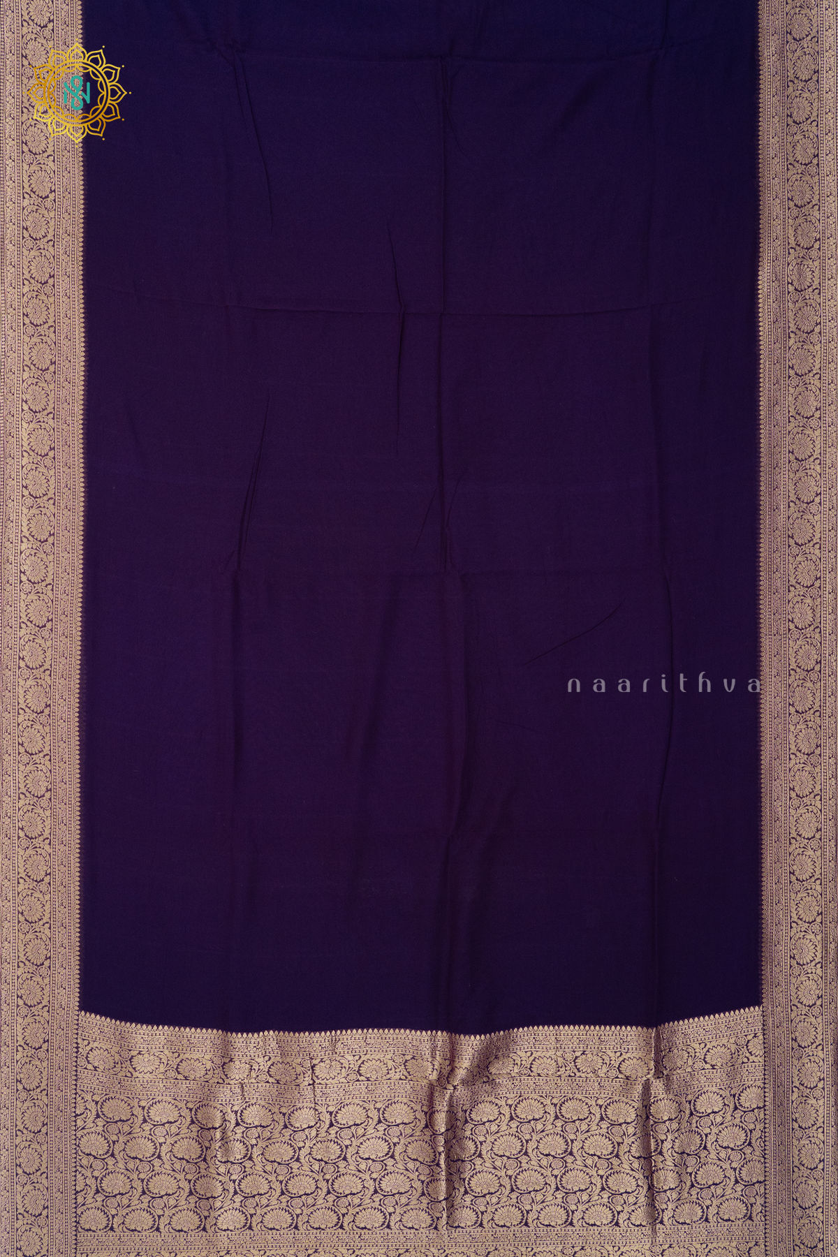 PURPLE WITH PINK - SEMI GEORGETTE