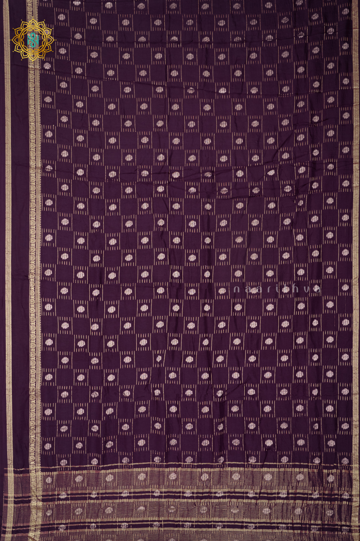 DEEP WINE WITH YELLOW - DOLA SILK