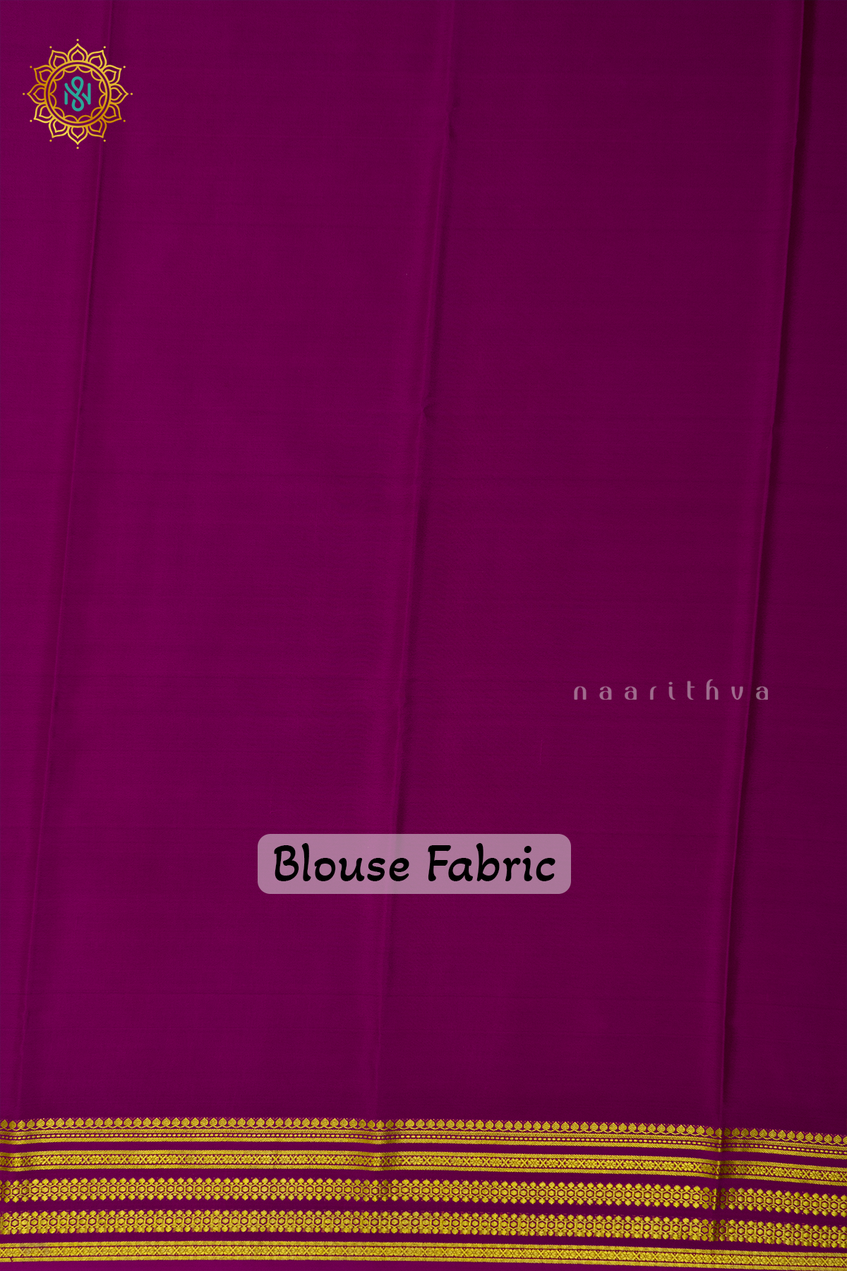 AQUA BLUE WITH PINK - PURE MYSORE CREPE SILK