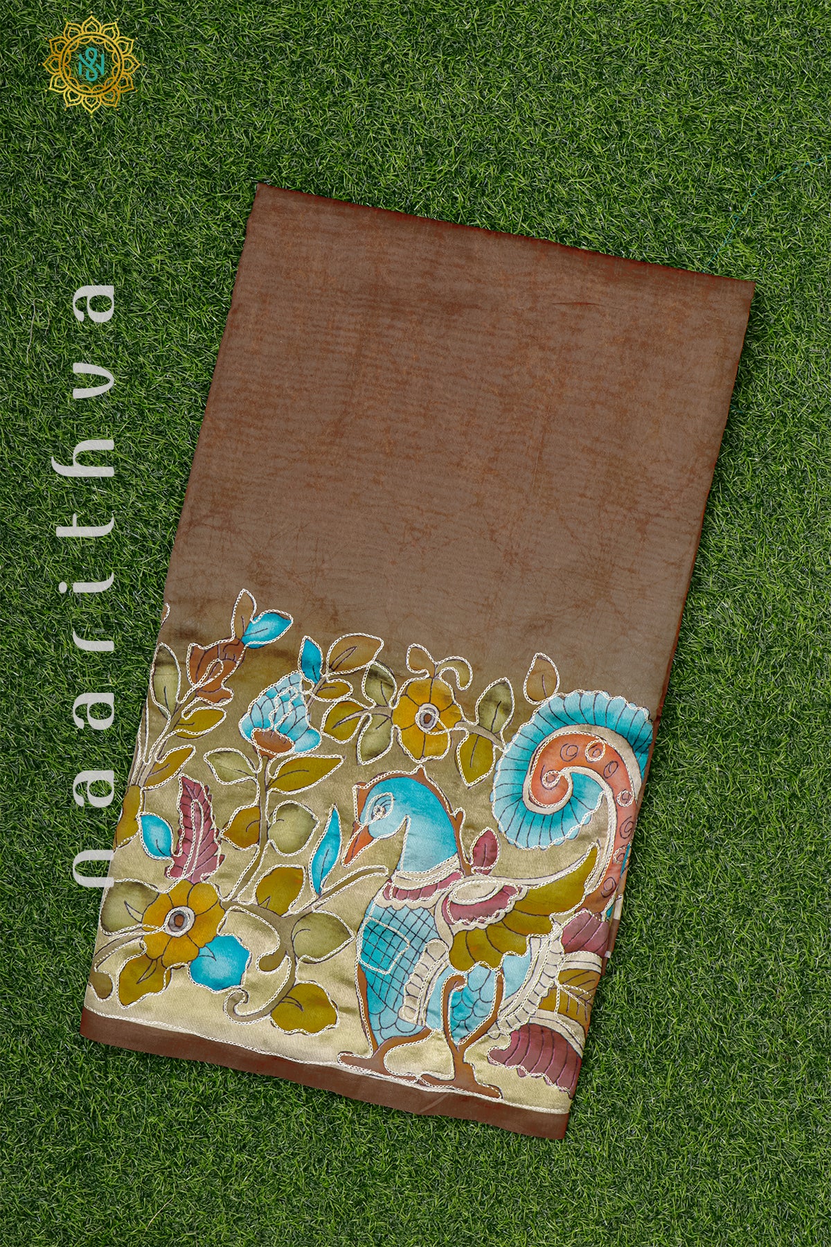 BROWN - SEMI TUSSAR SILK