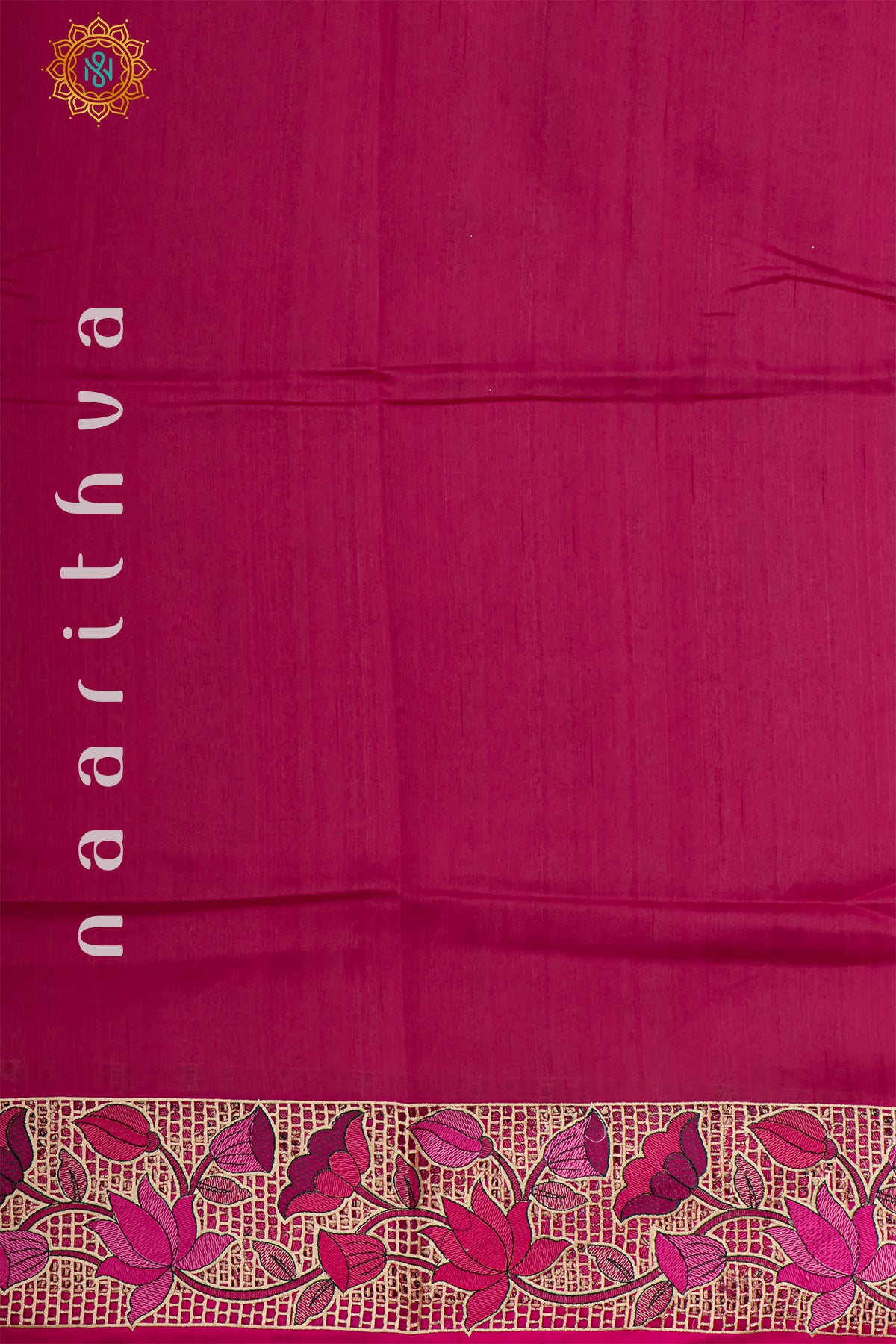PINK - SEMI TUSSAR SILK WITH EMBROIDERY