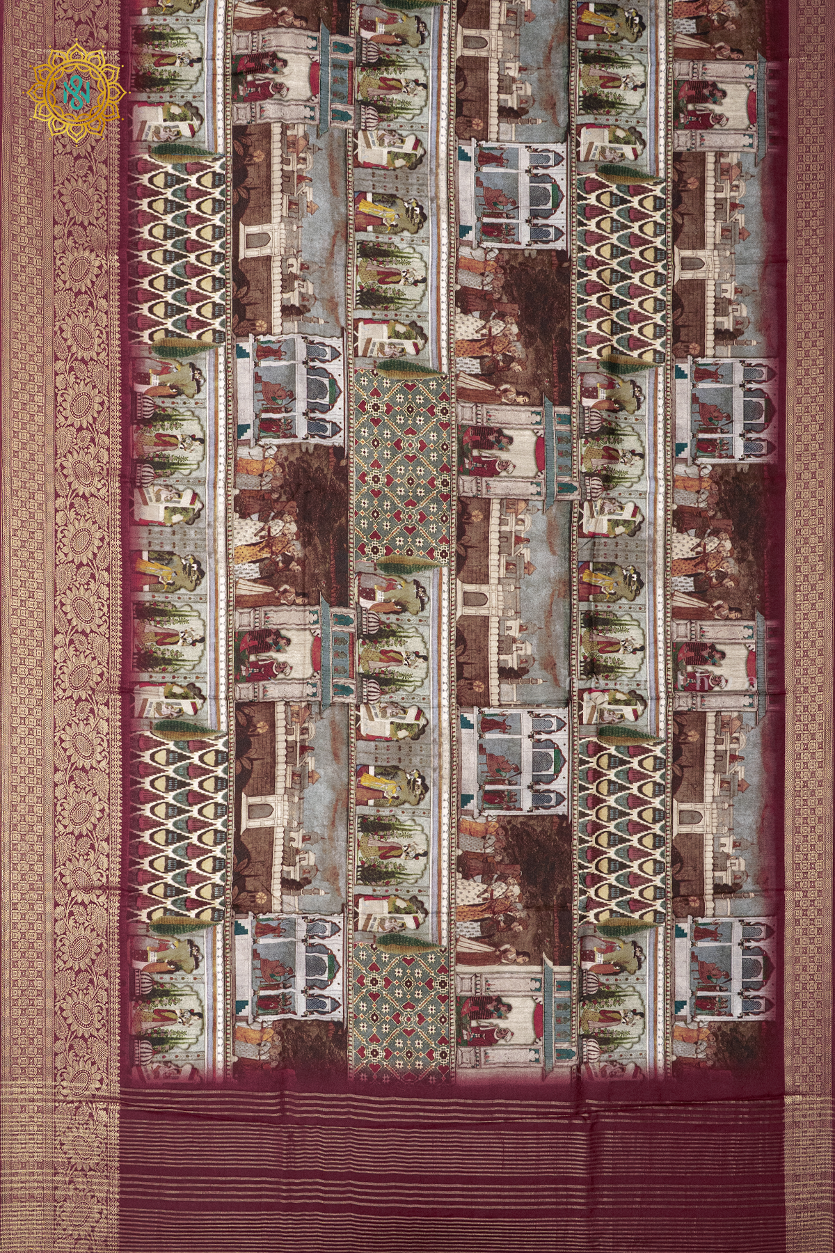 MAROON - SEMI CREPE SILK