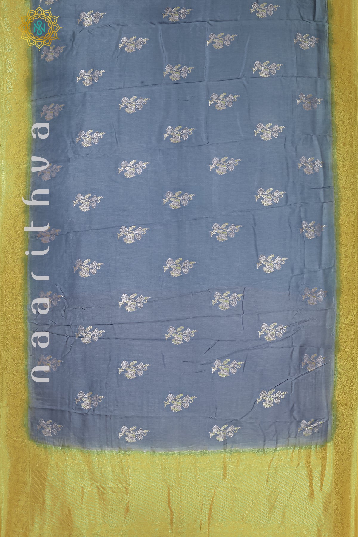 GREY WITH YELLOW - DOLA SILK