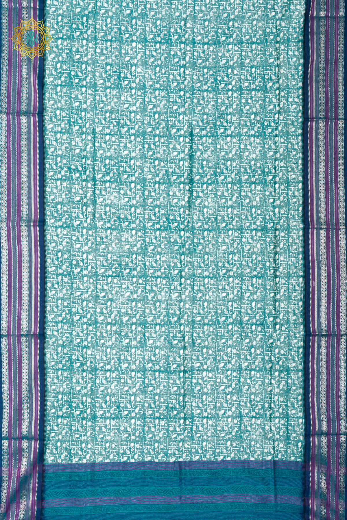 AQUA BLUE - HANDLOOM COTTON