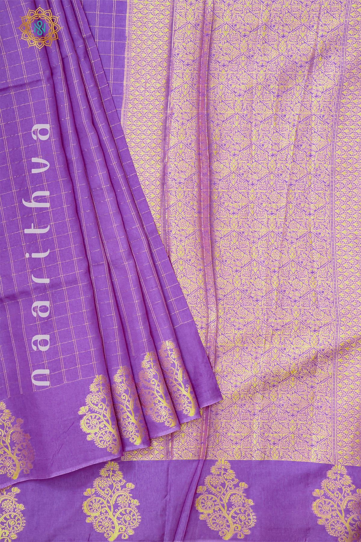 LAVENDER WITH MAGENTA - DOLA SILK