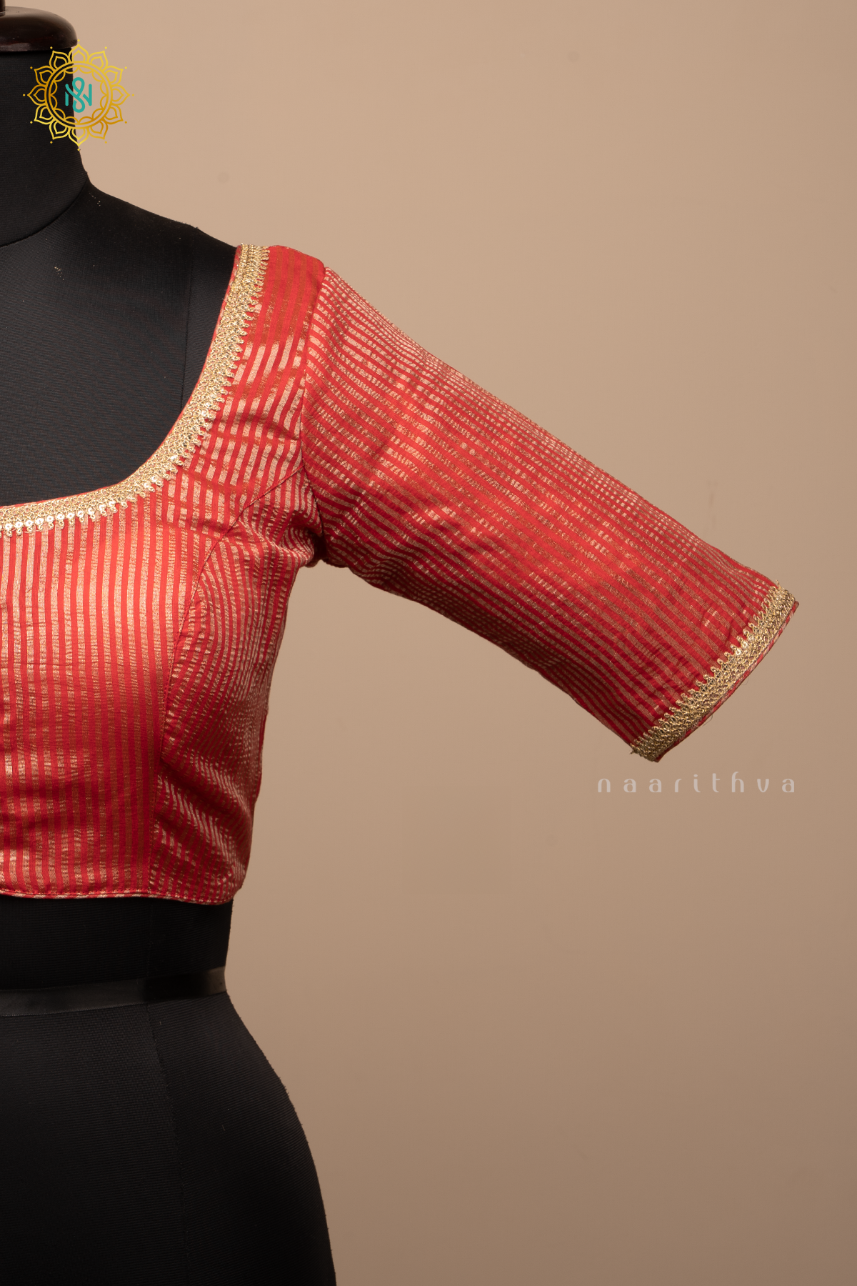 RED - TISSUE READYMADE BLOUSE