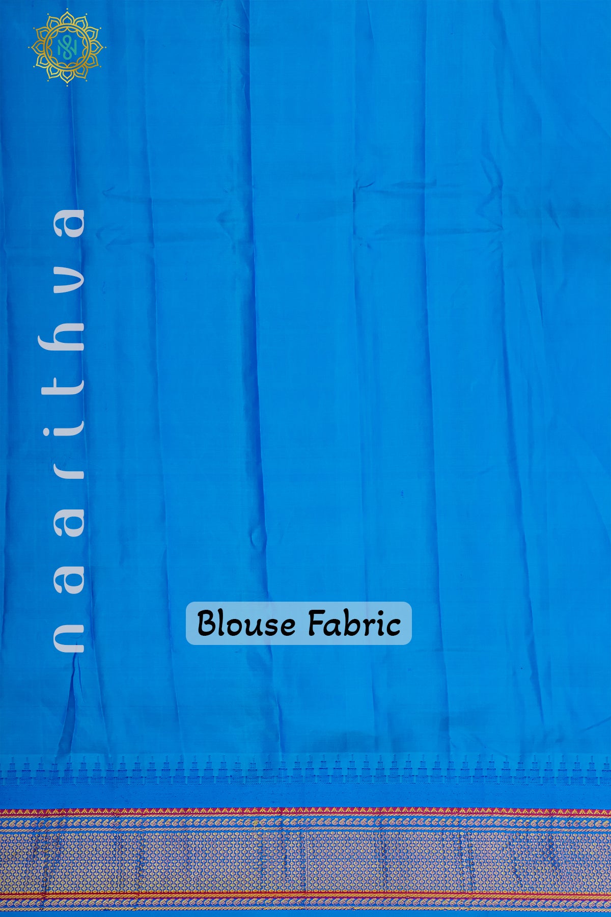 AQUA BLUE WITH BLUE - PURE GADWAL SILK