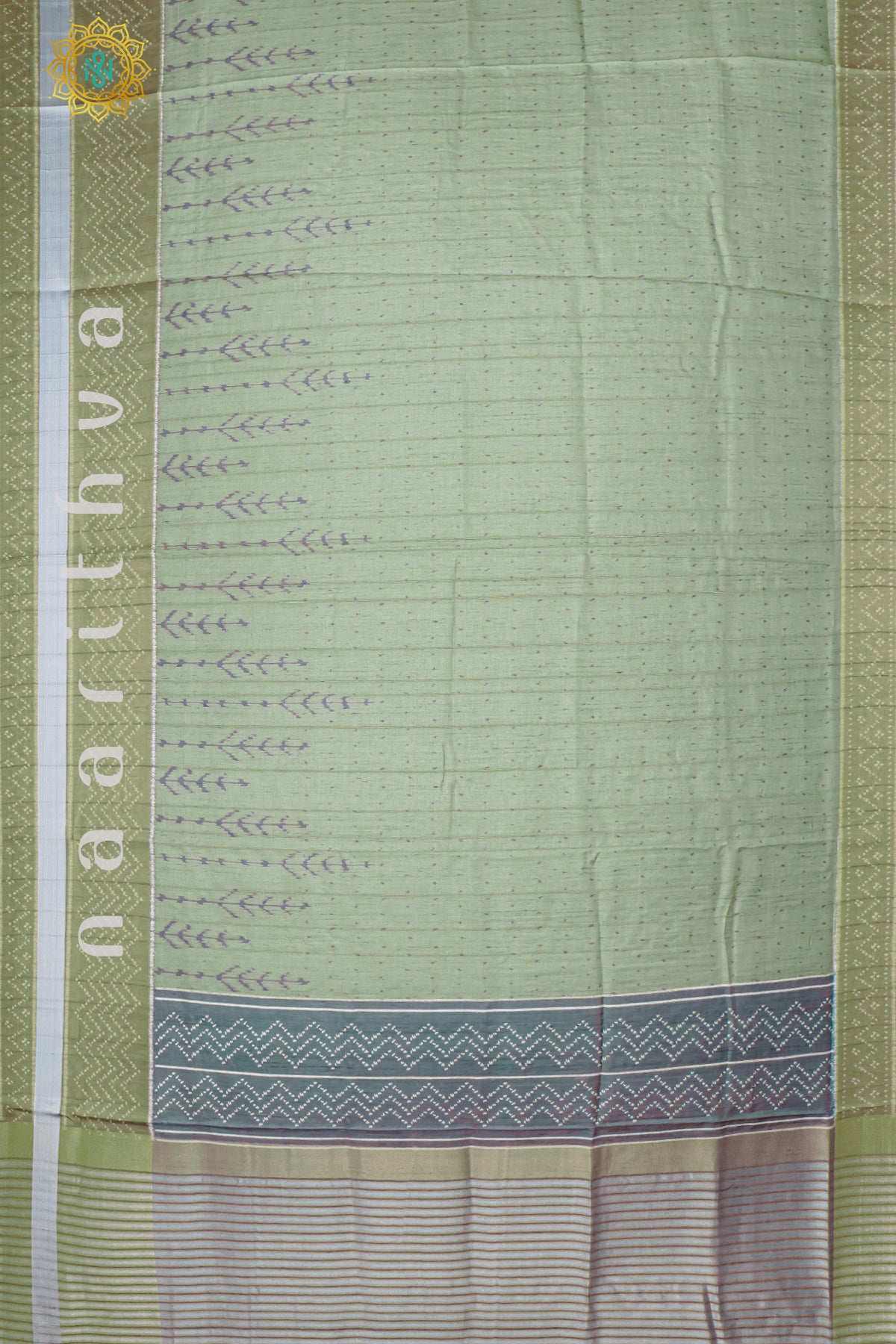 PISTA GREEN WITH GREY - KOTHA TUSSAR