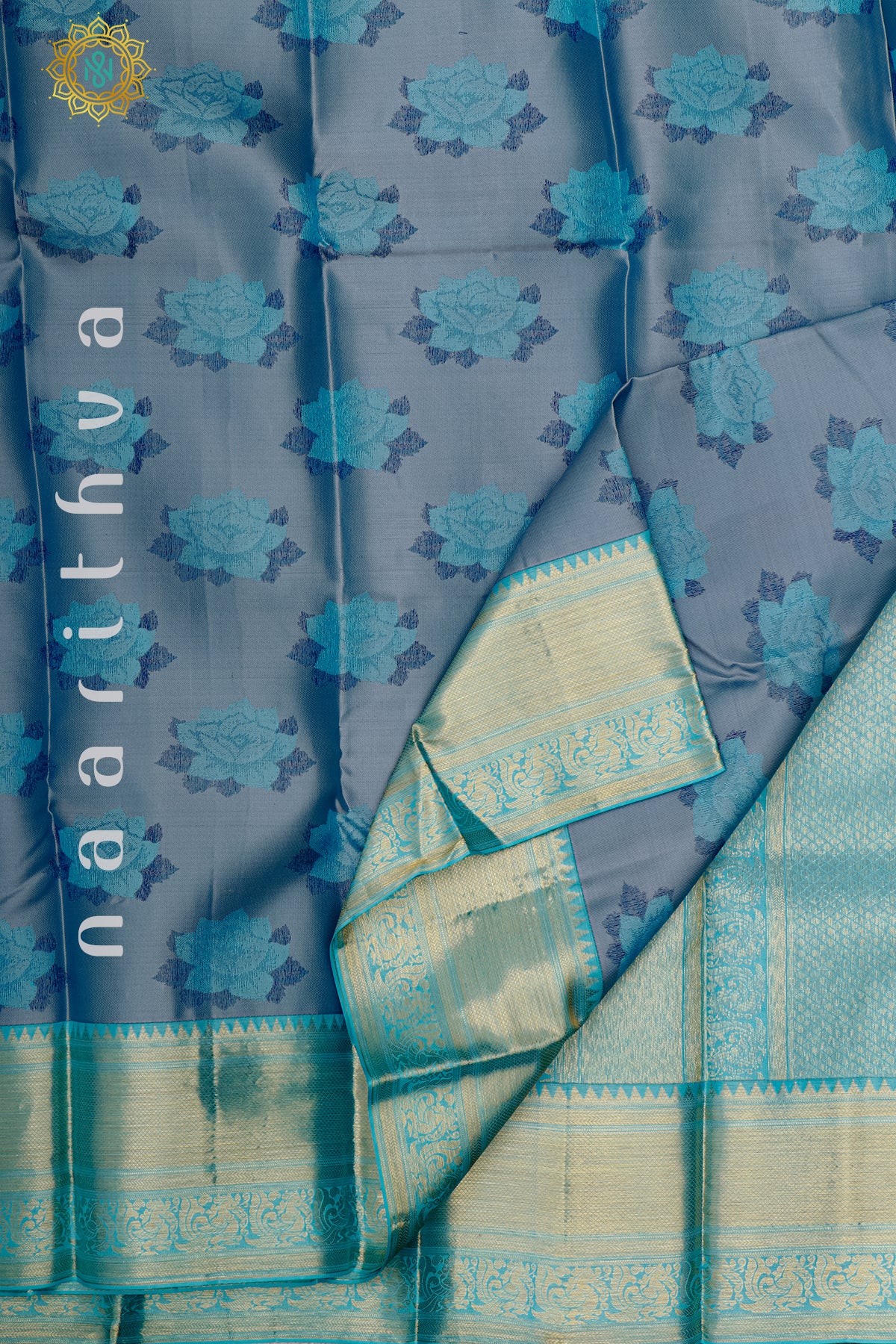 SKY BLUE - PURE KANJIVARAM SILK
