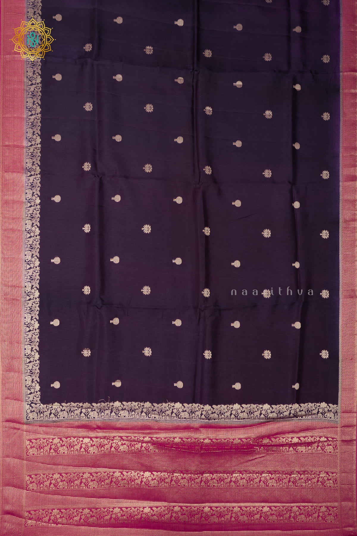 PURPLE WITH PINK - DOLA SILK