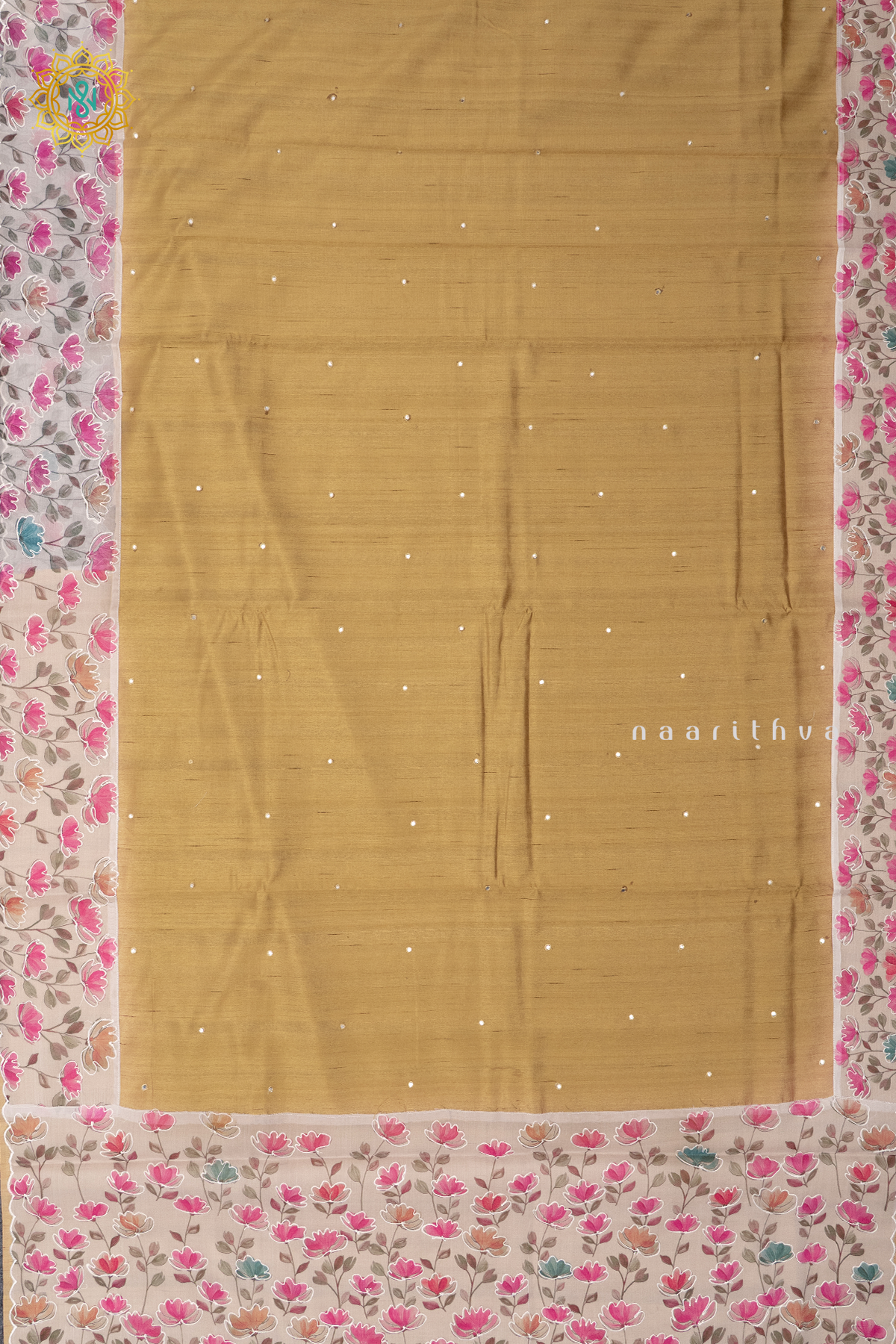 MUSTARD WITH OFF WHITE - SEMI TUSSAR