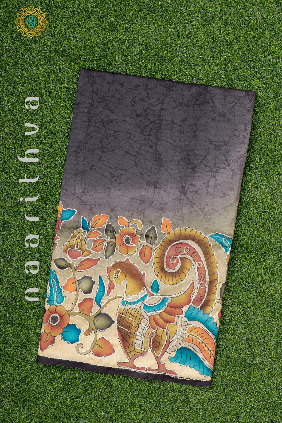 BLACK - SEMI TUSSAR SILK