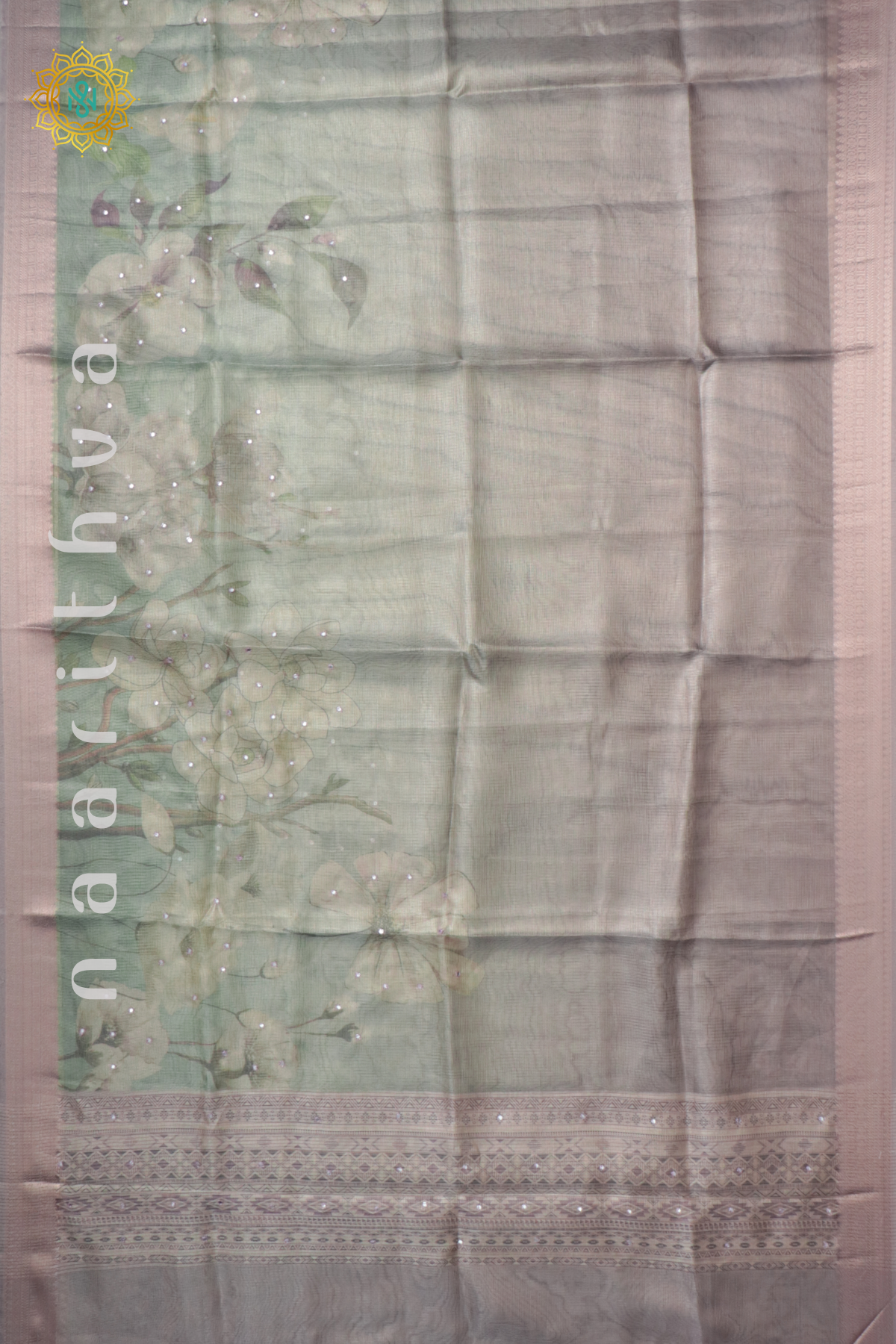 GREEN WITH PINK - KOTA TISSUE