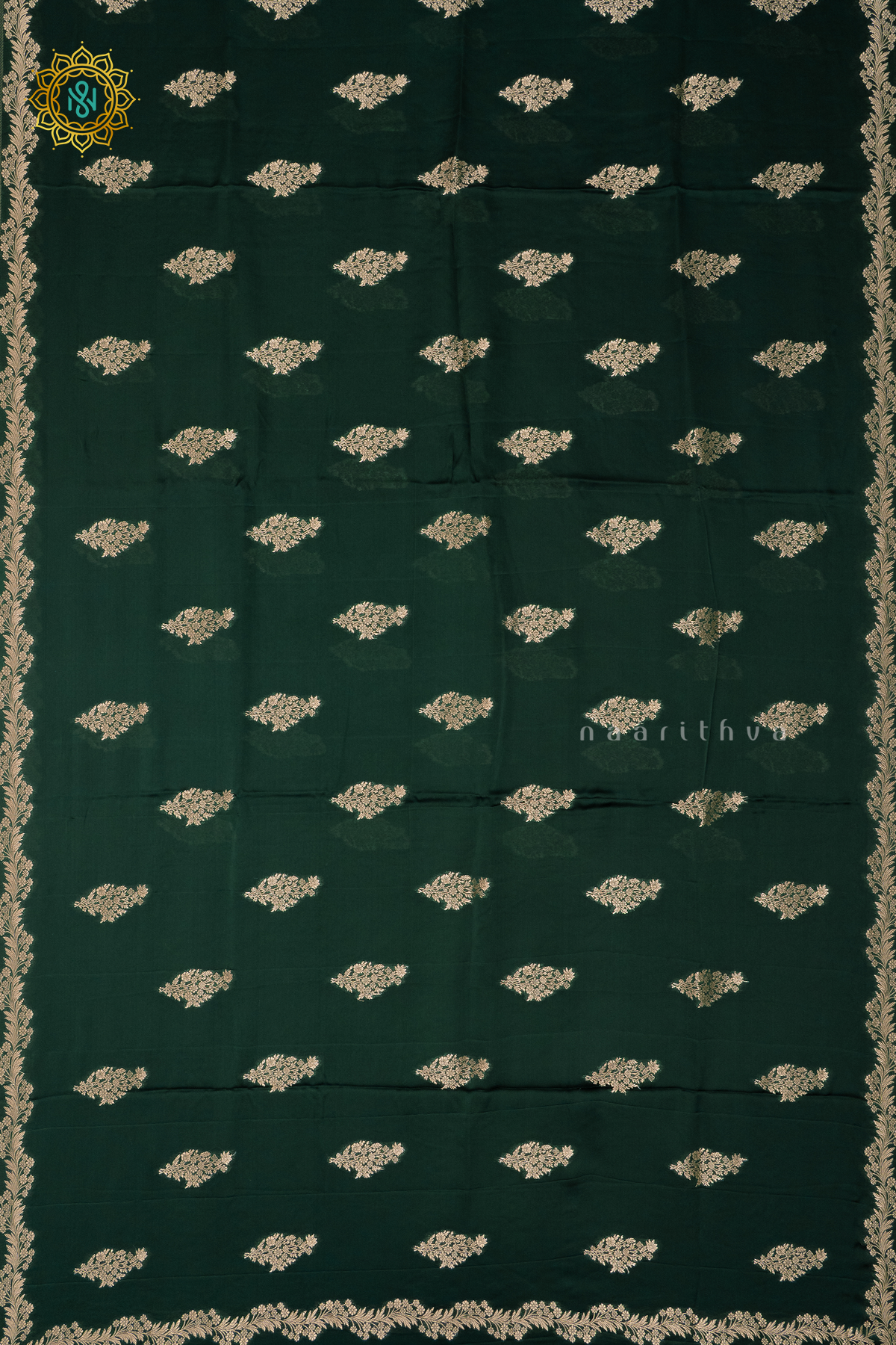 BOTTLE GREEN - SATIN ORGANZA