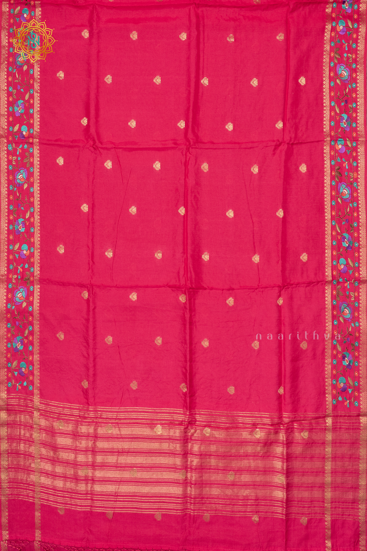 PINK - SEMI CREPE SILK WITH EMBROIDERY